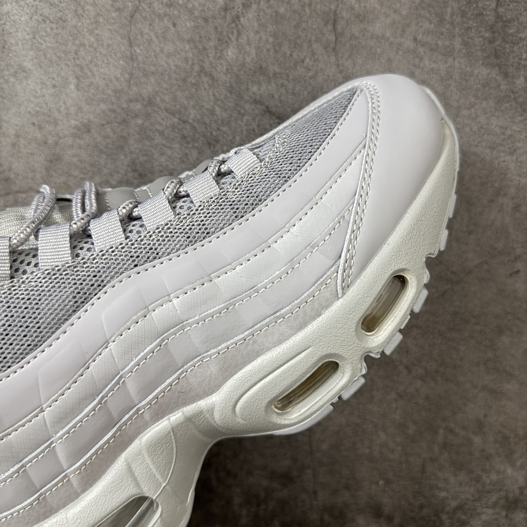 图片[6]-【顶级芯片版】Nike Air Max 95 灰色 货号：HM8755-002 顶级版 开发数月 原版开发 多道QC质检 鞋型完美复刻 原厂级别工艺 正确色卡 正确气垫蓝光 正确大底 独家私模 采用进口头层牛皮拼接 定位高端市场 行业标杆工艺 尺码：40 40.5 41 42 42.5 43 44 44.5 45 46-选品中心