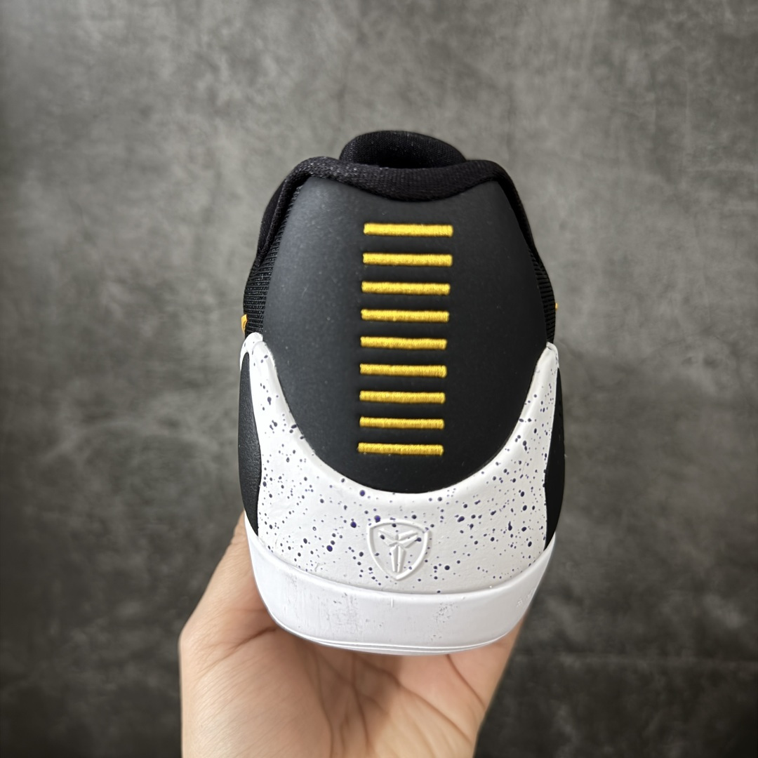 图片[4]-【GX绿x版本】Nike Kobe 9 Elite Low Protro 耐克 科比9代 低帮 黑白黄 IH1401-002 完美复刻公司货 React科技鞋垫加持 实战配置直接拉满 原楦纸板开发 鞋身流线型、后跟塑形 区分土肥圆 原厂针织鞋面一针一线匹配原版 全身鞋材卡料色独家定制 唯一万针立体刺绣SWOOSH 真实底模最大50.5 实战利器 专供海外市场 独立原厂模具 首批不拼图大几率过验 亲测已过 支持各种高强度实战 无需担心 补货周期极长 脚宽建议买大半码 科比系列前掌偏窄 支持七天无理由退换 尺码： 40 40.5 41 42 42.5 43 44 44.5 45 46 47.5 48.5-选品中心
