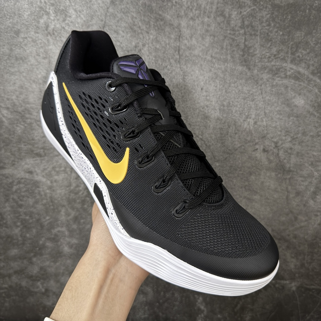 图片[3]-【GX绿x版本】Nike Kobe 9 Elite Low Protro 耐克 科比9代 低帮 黑白黄 IH1401-002 完美复刻公司货 React科技鞋垫加持 实战配置直接拉满 原楦纸板开发 鞋身流线型、后跟塑形 区分土肥圆 原厂针织鞋面一针一线匹配原版 全身鞋材卡料色独家定制 唯一万针立体刺绣SWOOSH 真实底模最大50.5 实战利器 专供海外市场 独立原厂模具 首批不拼图大几率过验 亲测已过 支持各种高强度实战 无需担心 补货周期极长 脚宽建议买大半码 科比系列前掌偏窄 支持七天无理由退换 尺码： 40 40.5 41 42 42.5 43 44 44.5 45 46 47.5 48.5-选品中心