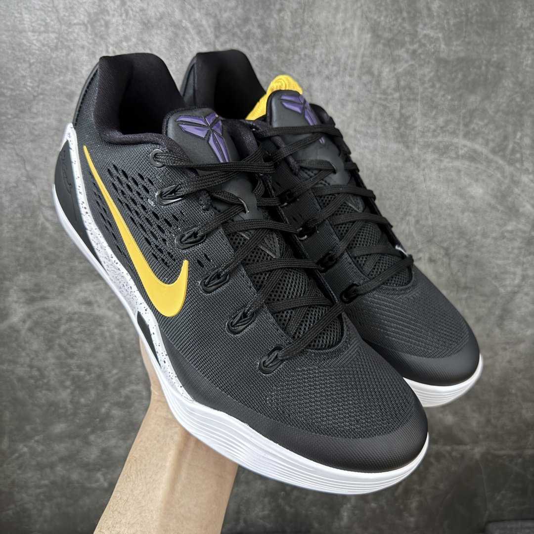 【GX绿x版本】Nike Kobe 9 Elite Low Protro 耐克 科比9代 低帮 黑白黄 IH1401-002 完美复刻公司货 React科技鞋垫加持 实战配置直接拉满 原楦纸板开发 鞋身流线型、后跟塑形 区分土肥圆 原厂针织鞋面一针一线匹配原版 全身鞋材卡料色独家定制 唯一万针立体刺绣SWOOSH 真实底模最大50.5 实战利器 专供海外市场 独立原厂模具 首批不拼图大几率过验 亲测已过 支持各种高强度实战 无需担心 补货周期极长 脚宽建议买大半码 科比系列前掌偏窄 支持七天无理由退换 尺码: 40 40.5 41 42 42.5 43 44 44.5 45 46 47.5 48.5-选品中心