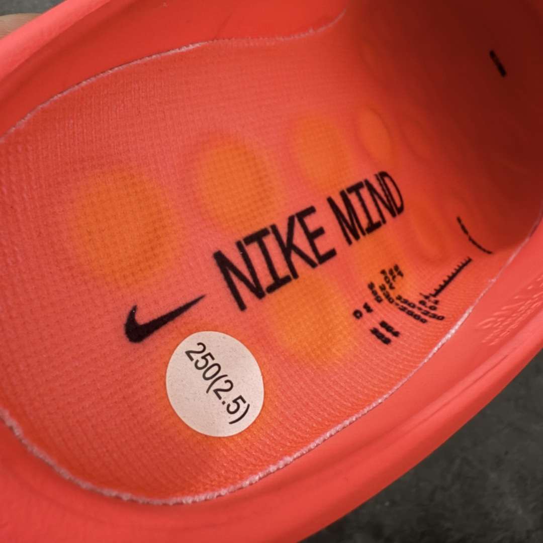 图片[6]-【W1纯原】NK Mind 001 Sail 黑科技足底按摩舒适贴合训练鞋 红色HQ4307-003 顶级版本 正确细节 1：1标配组合底 MD软底 渐变雾面大底 超高清洁度 按摩功能效果同步原版 区别市场通货 Mind 001 从神经科学中汲取灵感，打造出一款不仅外观独特，更能为穿着者带来别样感知体验的球鞋，此次新作将继续延续此核心方向。历时十年打磨的 Mind 系列，承载着 Nike 对未来鞋款的愿景呈现。系列中的每双鞋，外底均由 22 个独立泡沫结节构成，旨在模拟赤足般的体验。这些结节N通过与足底感官感受器的相互作用，从而促进人体的自然步态。 尺码：36-47.5=36 37.5 38.5 40 41 42.5 44 45 46 47.5 48和官网一样偏小一码-选品中心