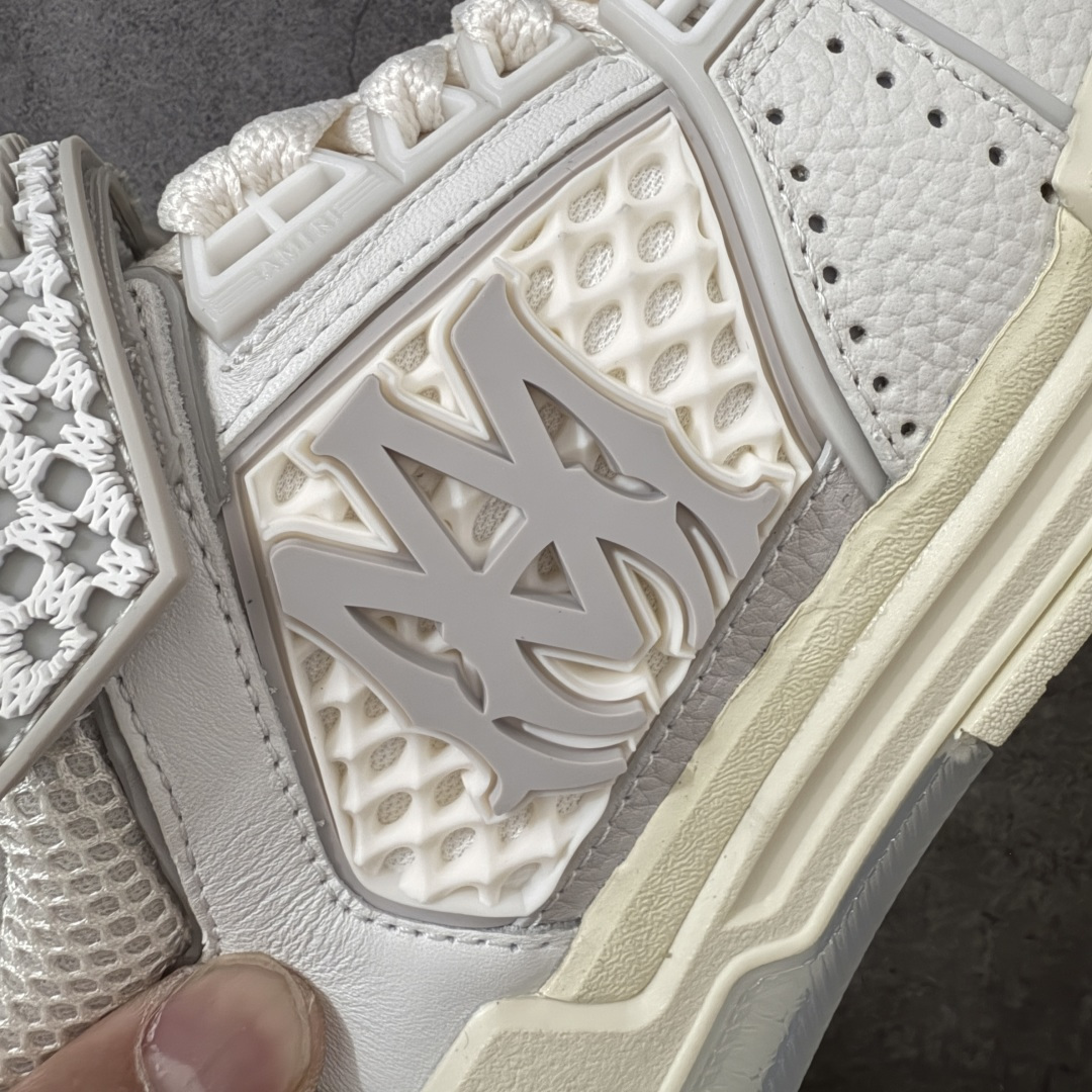 图片[4]-【佛山超A版】AMIRI 埃米尔 MA Skyline系列 复古 厚底 魔术贴 情侣款 休闲运动板鞋 全新MA Skyline系列，立体MA QUAD点缀，采用双色橡胶鞋底搭配质感皮革鞋面，闭合方式采用魔术贴＋鞋带，个性复古篮球风格 ▪️面料： 原版定制进口头层牛皮 ▪️内里： 原版定制透气网里 ▪️大底： 原版开模防滑橡胶材质 ▪️底厚： 4CM ▪️尺码： 男款39-46-选品中心