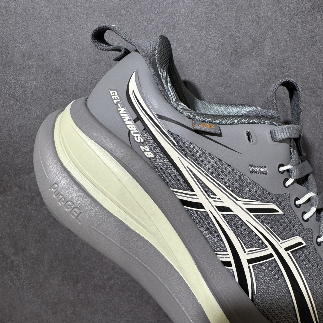 图片[8]-【公司级】Asics GEL-NIMBUS 28复古单品 ASICS(亚瑟士） 是日本实业家鬼冢喜八郎创立的跑鞋运动品牌，名宇想法源自著名的拉丁谚语“AnimaSana In Corpore Sano”，意为“健全的精神寓于强健的体魄”。正如其名字的含义，ASICS亚瑟士一直坚信保持身体的健康与活力是打造健康快乐的生活方式的最佳途径。亚瑟士的跑鞋、篮球鞋等系列集专业与美貌于一身，拥有极高的热度 货号：1011C268-021 尺码：36 37 37.5 38 39 39.5 40 40.5 41.5 42 42.5 43.5 44 45 46 47-选品中心