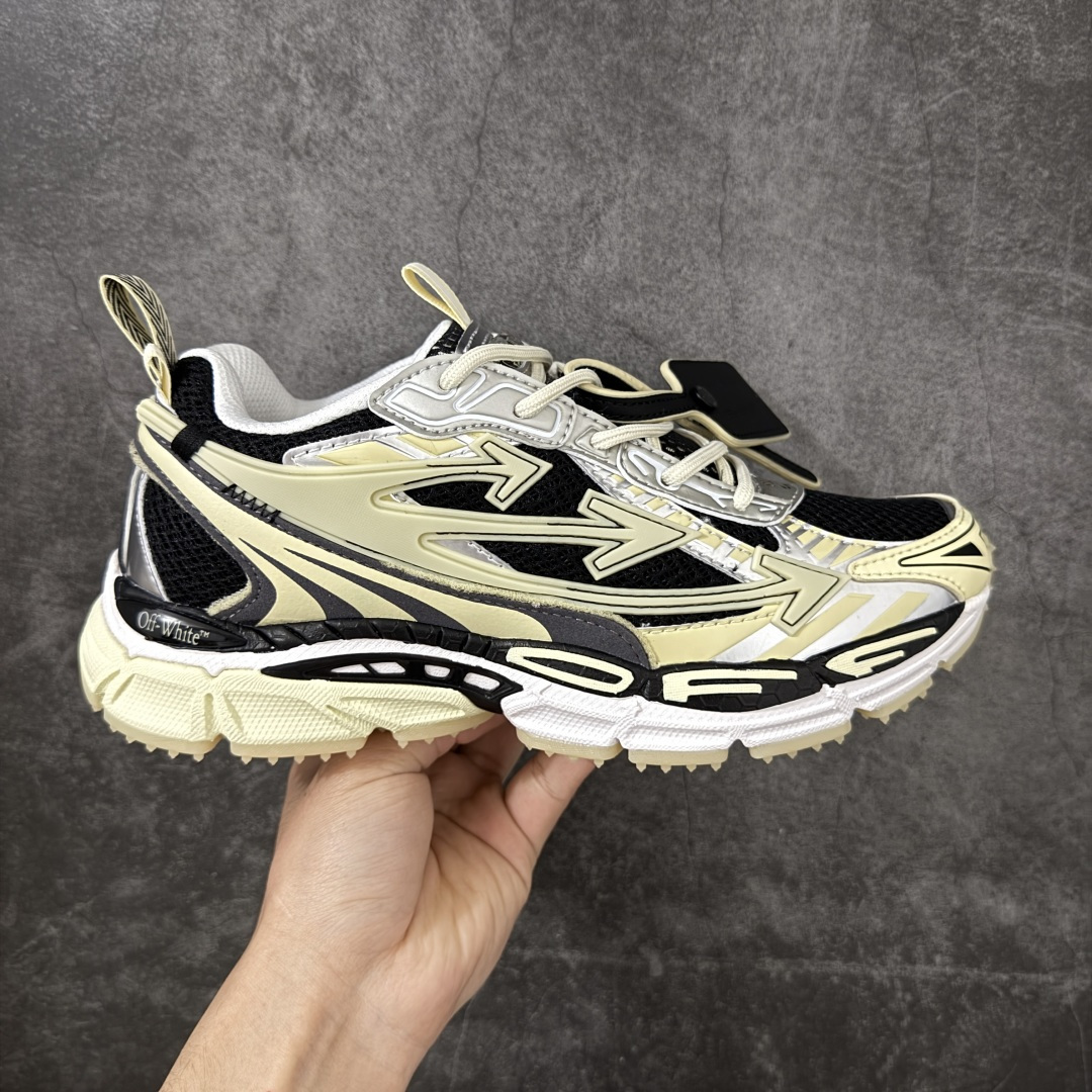 【纯原OK版本】Off-White OW最新款跑鞋 复古休闲鞋 百分百原盒正确版 原楦原纸板数据开发 4层分离大底#鞋面采用3d立体打印和多种材料拼接而成#防滑耐磨透气性轻便跑鞋 作为曾经爆火 并且定位奢潮领域的标志性品牌 Off-White 仍需要不断更新符合当下潮流时尚的复古运动鞋款，以期收获基本盘消费者的关注 此次更新的 Off-White 新款运动鞋将经典复古老爹鞋细节设计更加夸张化 并将标志性箭头设计置于显著位置 除此之外 整个系列的色彩搭配也可谓纷繁多样 总有一款适合你 尺码：36 37 38 39 40 41 42 43 44 45 46 47-选品中心