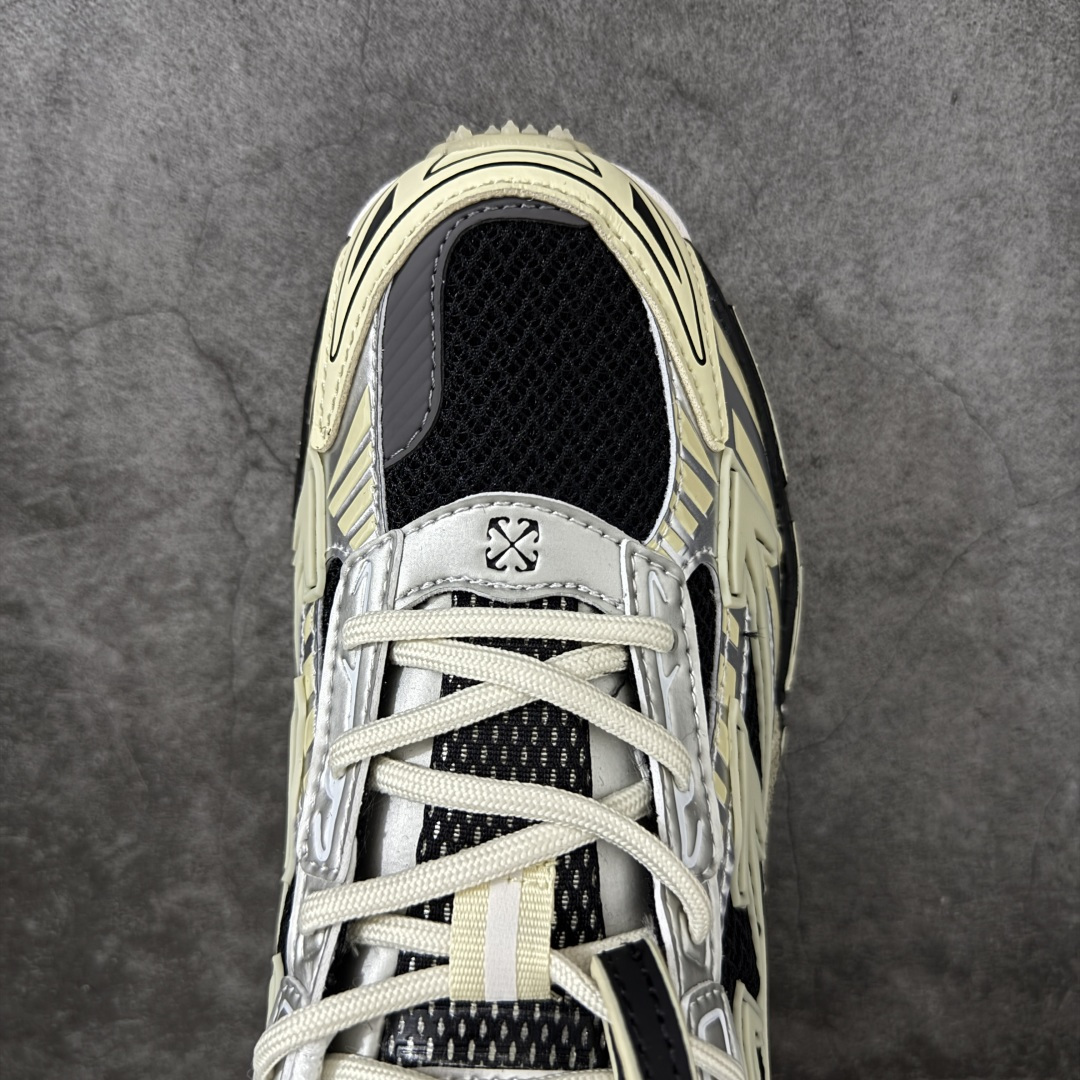 图片[5]-【纯原OK版本】Off-White OW最新款跑鞋 复古休闲鞋 百分百原盒正确版 原楦原纸板数据开发 4层分离大底#鞋面采用3d立体打印和多种材料拼接而成#防滑耐磨透气性轻便跑鞋 作为曾经爆火 并且定位奢潮领域的标志性品牌 Off-White 仍需要不断更新符合当下潮流时尚的复古运动鞋款，以期收获基本盘消费者的关注 此次更新的 Off-White 新款运动鞋将经典复古老爹鞋细节设计更加夸张化 并将标志性箭头设计置于显著位置 除此之外 整个系列的色彩搭配也可谓纷繁多样 总有一款适合你 尺码：36 37 38 39 40 41 42 43 44 45 46 47-选品中心