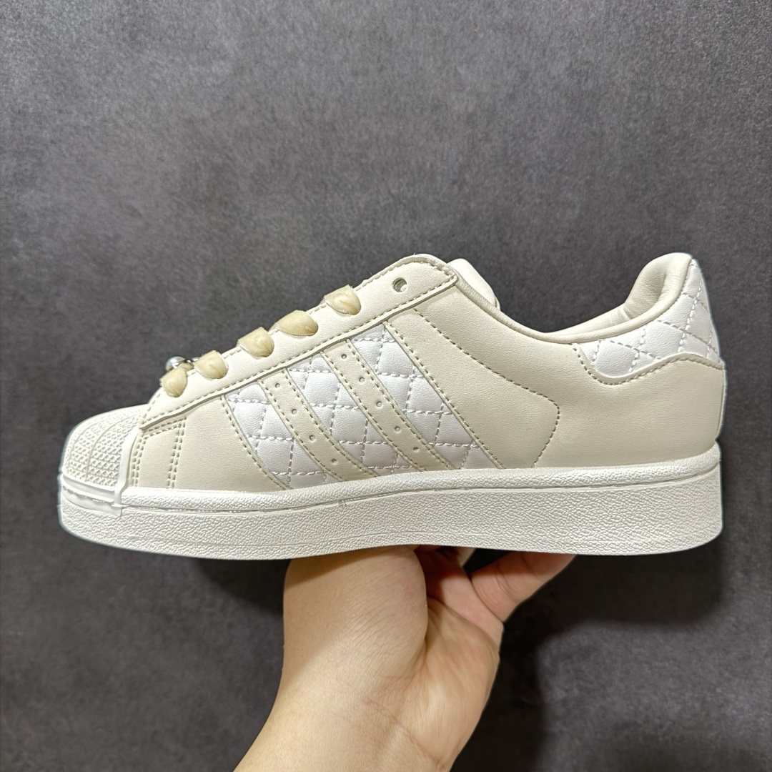 图片[2]-【公司级】Adidas Originals Superstar贝壳头系列 阿迪达斯 三叶草低帮经典百搭休闲运动板鞋 浅米色KJ7301 尺码：35.5 36 36.5 37 38 38.5 39 40-选品中心