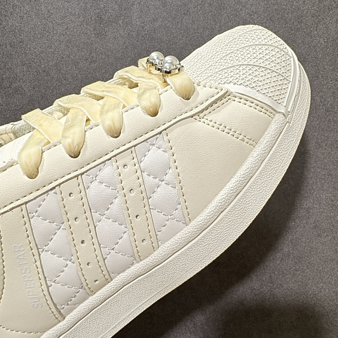 图片[7]-【公司级】Adidas Originals Superstar贝壳头系列 阿迪达斯 三叶草低帮经典百搭休闲运动板鞋 浅米色KJ7301 尺码：35.5 36 36.5 37 38 38.5 39 40-选品中心