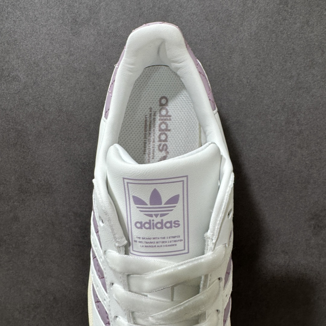 图片[6]-【公司级】Adidas Originals Superstar贝壳头系列 阿迪达斯 三叶草低帮经典百搭休闲运动板鞋 白紫色KJ7300 尺码：35.5 36 36.5 37 38 38.5 39 40-选品中心