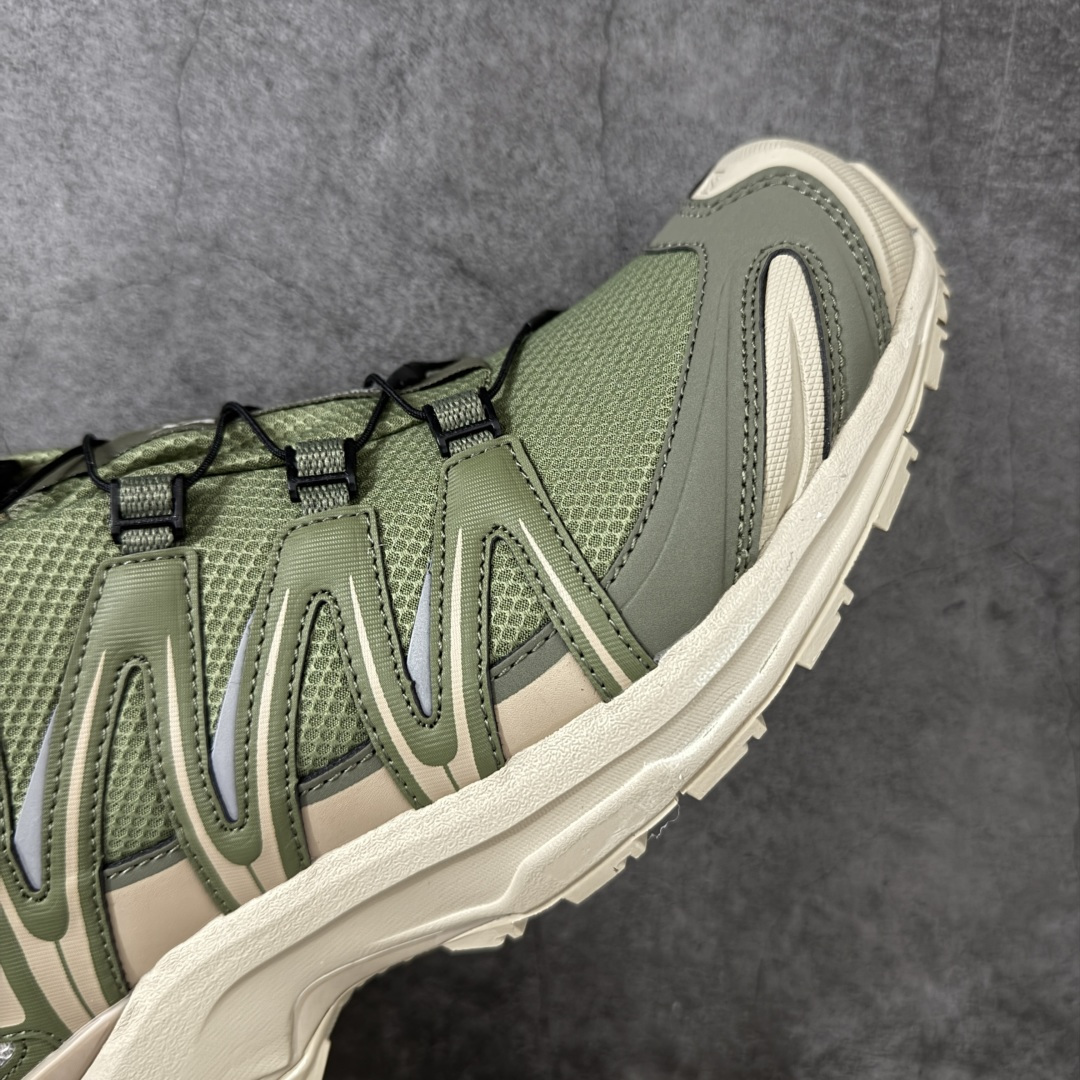 图片[6]-【纯原W1版】SALOMON XA Pro 3D 米绿475874 萨洛蒙潮流越野机能户外功能鞋 纯原外贸平台特供订单 耗时半年巨作 全套原纸板楦头开发 原厂特供网布配套加持 确保原汁原味 完美呈现版型 原档数据独家私模五层组合大底 男女鞋同步官方开发 原装Ortholite轻量化鞋垫 中底布带钢印编号 原厂TPU锁扣 进口港宝加持 后跟自然饱满 还原公司包裹性 鞋面采用SENSIFT贴合技术 全方位贴合包裹脚型 鞋跟部鞋底牵引设计 提供强大的抓地性能 更适应野外崎岖不平的道路 其3D ADVANCED CHASSIS底盘 材料轻量大化 钉齿设计更具稳定性 防护性 鞋底易磨损区运用CONTAGRIP高耐磨材料 应对城市硬质路面长距离跑考验 尺码：36 36.5 37.5 38 38.5 39 40 40.5 41 42 42.5 43 44 44.5 45-选品中心