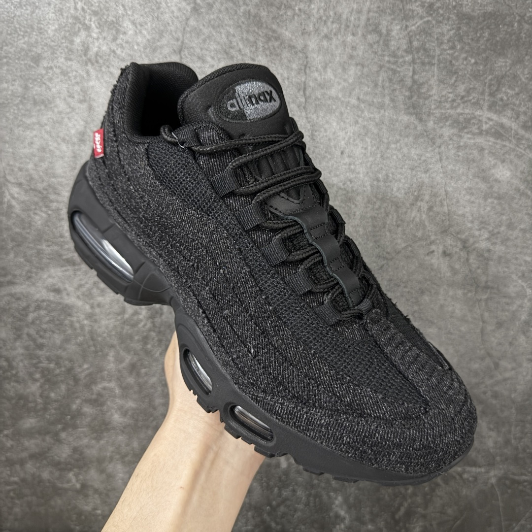 图片[3]-【KZ纯原】Levi\’s x NK Air Max 95 舒适耐磨 低帮跑步鞋 男女同款 李维斯联名黑牛仔 HM4743-001 外贸顶级专供 区别先行版 全部配色原鞋原尺码开发生产 极致还原 全部原厂材料一比一打造 一眼ZP既视感 欢迎对比市场版本 尺码：40 40.5 41 42 42.5 43 44 44.5 45 46 46.5 47.5 48 48.5-选品中心