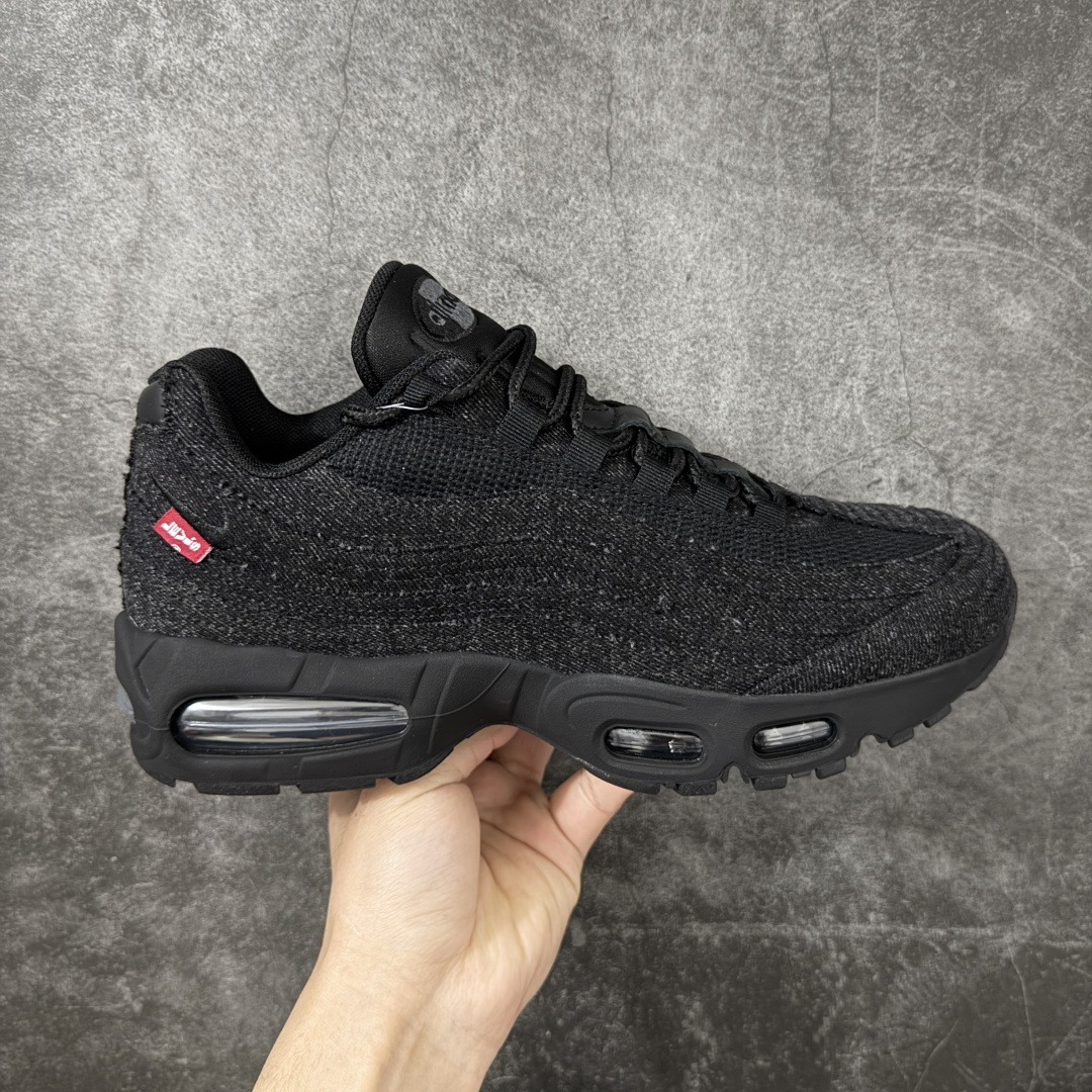【KZ纯原】Levi\'s x NK Air Max 95 舒适耐磨 低帮跑步鞋 男女同款 李维斯联名黑牛仔 HM4743-001 外贸顶级专供 区别先行版 全部配色原鞋原尺码开发生产 极致还原 全部原厂材料一比一打造 一眼ZP既视感 欢迎对比市场版本 尺码：40 40.5 41 42 42.5 43 44 44.5 45 46 46.5 47.5 48 48.5-选品中心