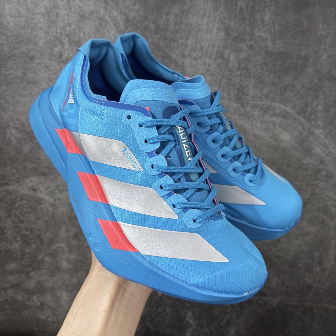 【NO.1纯原】Adidas Adizero Adios Pro 4 M竞训跑步鞋 JR4796 市场独一档品质 区别所有版本 原鞋购入开发数月 原材料 原档案打造 细节版型一比一 独立双层组合底私模. 搭配ENERGYRODS 2.0真碳柱，每一步都动力满满 鞋面用的是Lightlock技术，轻透又贴合，就像给脚定制的一样。 中底是全掌Lightstrike Pro泡棉，软弹感超绝 真正一比一还原真实脚感💪🏻 尺码：36 36.5 37 38 38.5 39 40 40.5 41 42 42.5 43 44 44.5 45 46-选品中心