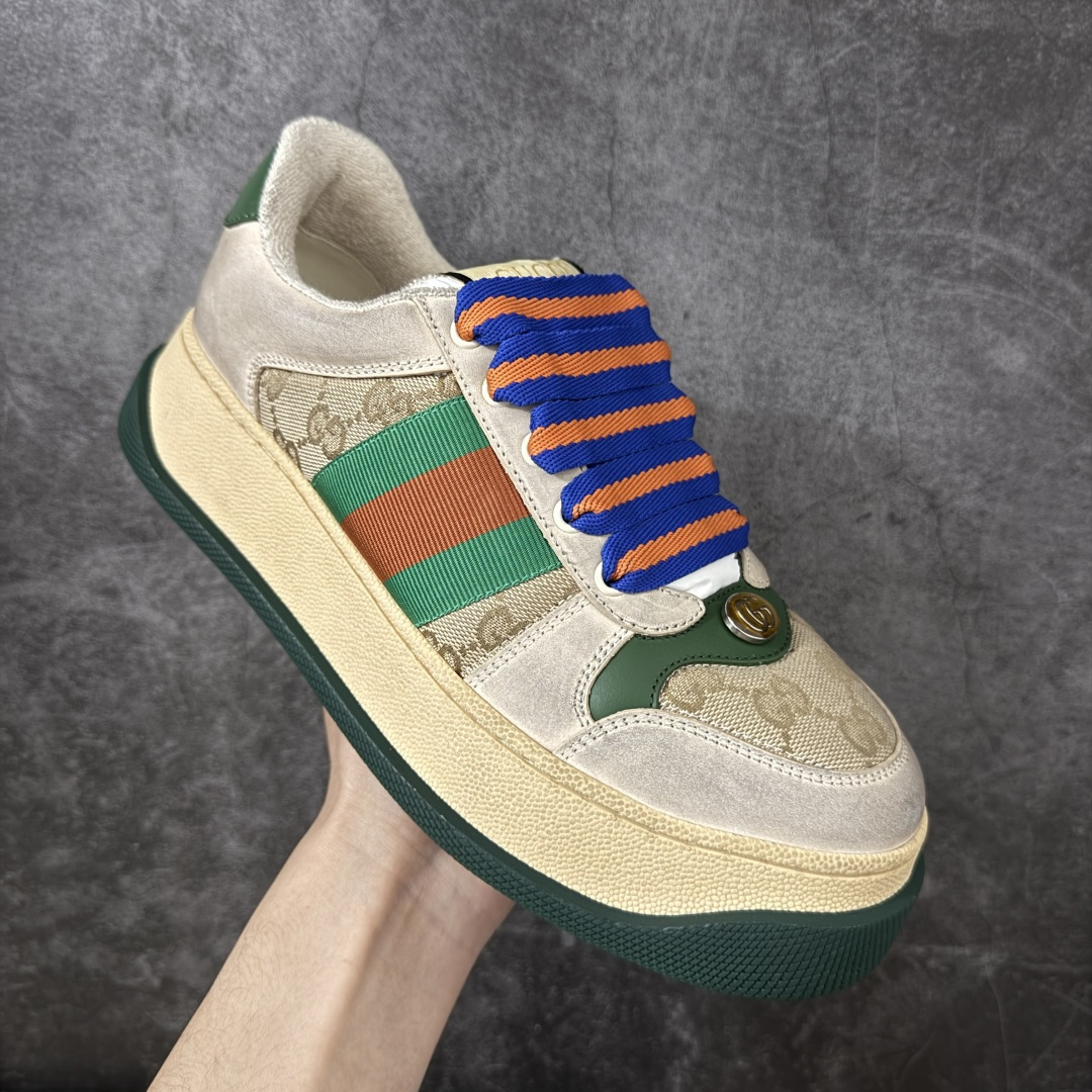 图片[3]-【YS纯原】广奢高端货 Gucci 古驰 Screener 厚底脏脏鞋 厚底增高系列 海淘代购专供版 顶级甄选  ✦ 厚底增高设计，新配色上线 ✦ 内里为小羊皮（非毛巾布），正确版型 ✦ 所有皮面同步官方皮革油边工艺 ✦ 无胶车线工艺，细节干净利落 ✦ 高端外贸零售专供，品质在线 ✦ 最新官方绿色手提礼盒包装 ✦ 零瑕疵工艺，无线头溢胶 尺码：35 36 37 38 39 40 41 42 43 44 45-选品中心