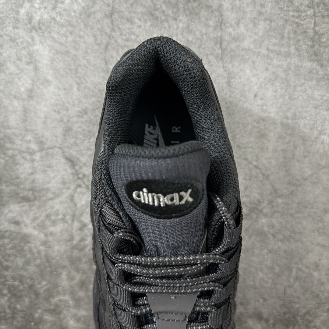 图片[8]-【顶级芯片版】Nike Air Max 95 黑色 货号：CI3705-001 顶级版 开发数月 原版开发 多道QC质检 鞋型完美复刻 原厂级别工艺 正确色卡 正确气垫蓝光 正确大底 独家私模 采用进口头层牛皮拼接 定位高端市场 行业标杆工艺 尺码：40 40.5 41 42 42.5 43 44 44.5 45 46-选品中心