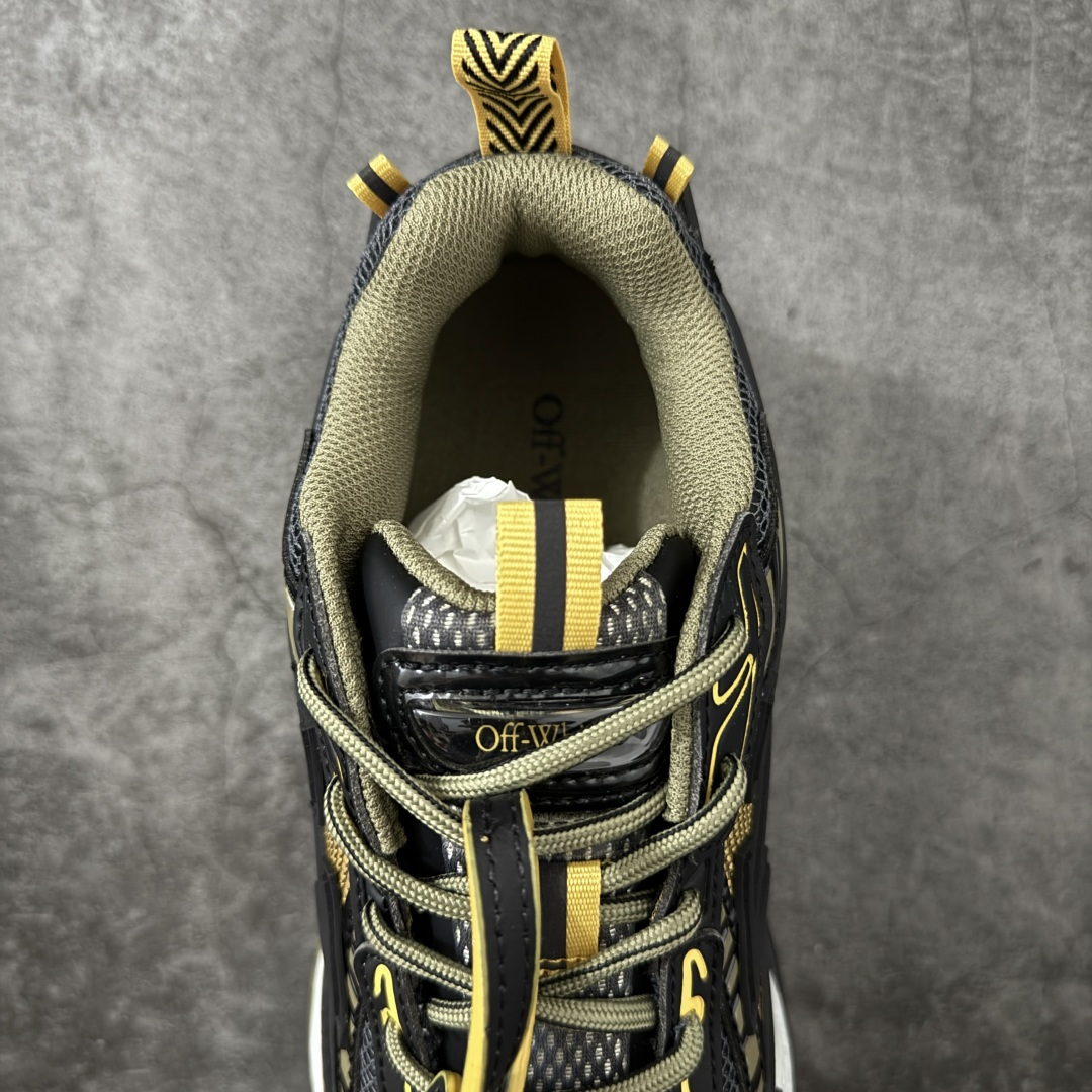 图片[8]-【纯原OK版本】Off-White OW最新款跑鞋 复古休闲鞋 百分百原盒正确版 原楦原纸板数据开发 4层分离大底#鞋面采用3d立体打印和多种材料拼接而成#防滑耐磨透气性轻便跑鞋 作为曾经爆火 并且定位奢潮领域的标志性品牌 Off-White 仍需要不断更新符合当下潮流时尚的复古运动鞋款，以期收获基本盘消费者的关注 此次更新的 Off-White 新款运动鞋将经典复古老爹鞋细节设计更加夸张化 并将标志性箭头设计置于显著位置 除此之外 整个系列的色彩搭配也可谓纷繁多样 总有一款适合你 尺码：36 37 38 39 40 41 42 43 44 45 46 47-选品中心