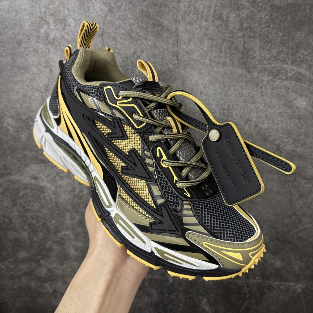 图片[3]-【纯原OK版本】Off-White OW最新款跑鞋 复古休闲鞋 百分百原盒正确版 原楦原纸板数据开发 4层分离大底#鞋面采用3d立体打印和多种材料拼接而成#防滑耐磨透气性轻便跑鞋 作为曾经爆火 并且定位奢潮领域的标志性品牌 Off-White 仍需要不断更新符合当下潮流时尚的复古运动鞋款，以期收获基本盘消费者的关注 此次更新的 Off-White 新款运动鞋将经典复古老爹鞋细节设计更加夸张化 并将标志性箭头设计置于显著位置 除此之外 整个系列的色彩搭配也可谓纷繁多样 总有一款适合你 尺码：36 37 38 39 40 41 42 43 44 45 46 47-选品中心