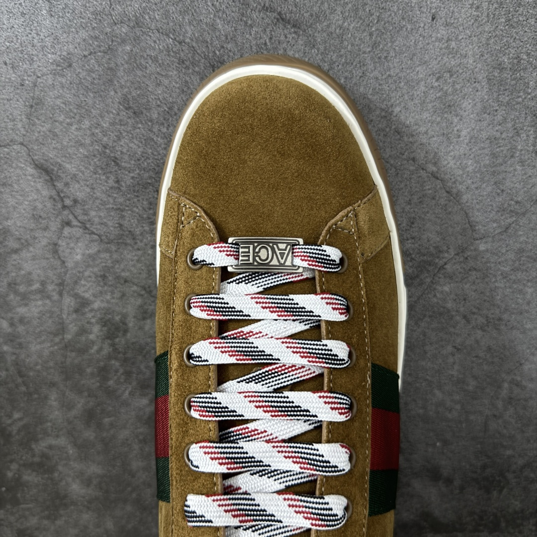 图片[5]-【莞产礼盒版】Gucci ACE Screener 珐琅 复古老爹古驰男士厚底板鞋 实拍如图 所见即所得 谨防混卖 广东最大工厂代工出品 正确固特异无胶走线工艺 进口皮料原版牛皮内里 内里缝合厚实的细纹小羊皮料 4cm左右的厚底采用环保无味的TPU材质 原标原盒 官方全套配件+飞机盒 尺码：39 40 41 42 43 44 45-选品中心