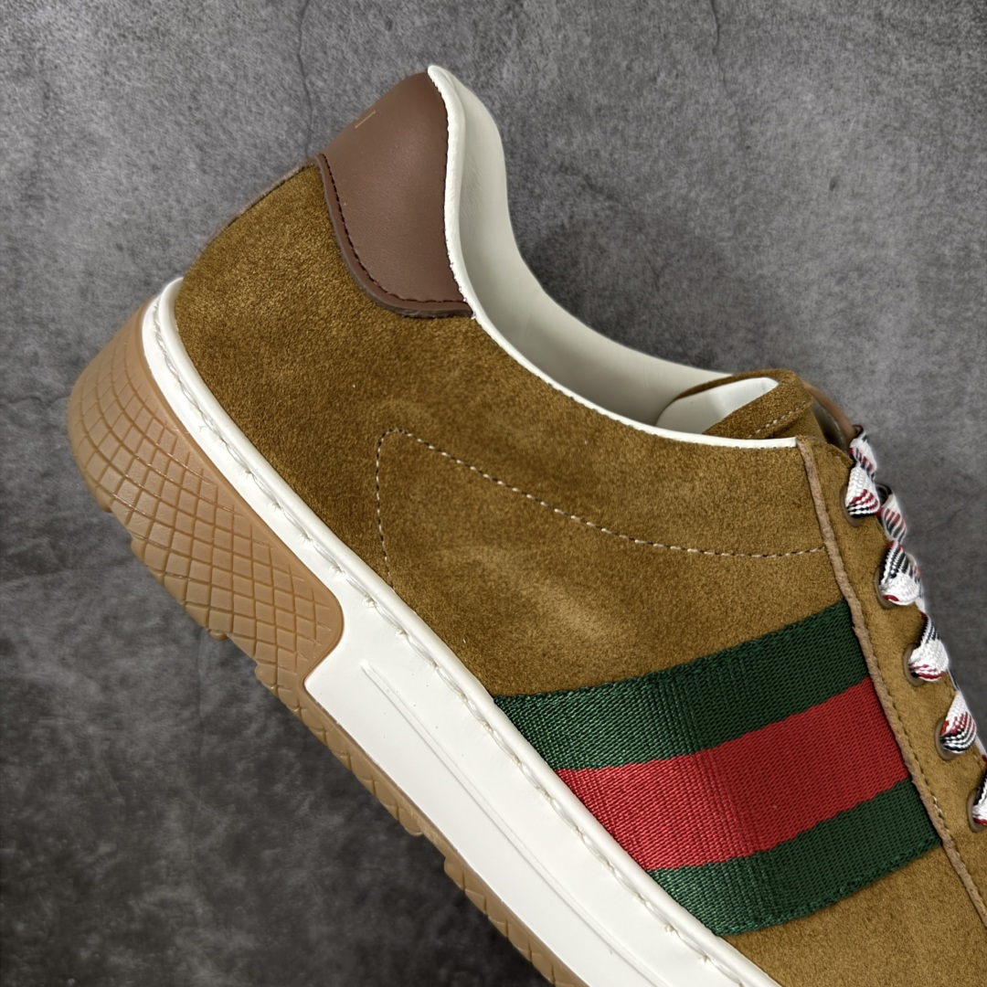 图片[7]-【莞产礼盒版】Gucci ACE Screener 珐琅 复古老爹古驰男士厚底板鞋 实拍如图 所见即所得 谨防混卖 广东最大工厂代工出品 正确固特异无胶走线工艺 进口皮料原版牛皮内里 内里缝合厚实的细纹小羊皮料 4cm左右的厚底采用环保无味的TPU材质 原标原盒 官方全套配件+飞机盒 尺码：39 40 41 42 43 44 45-选品中心