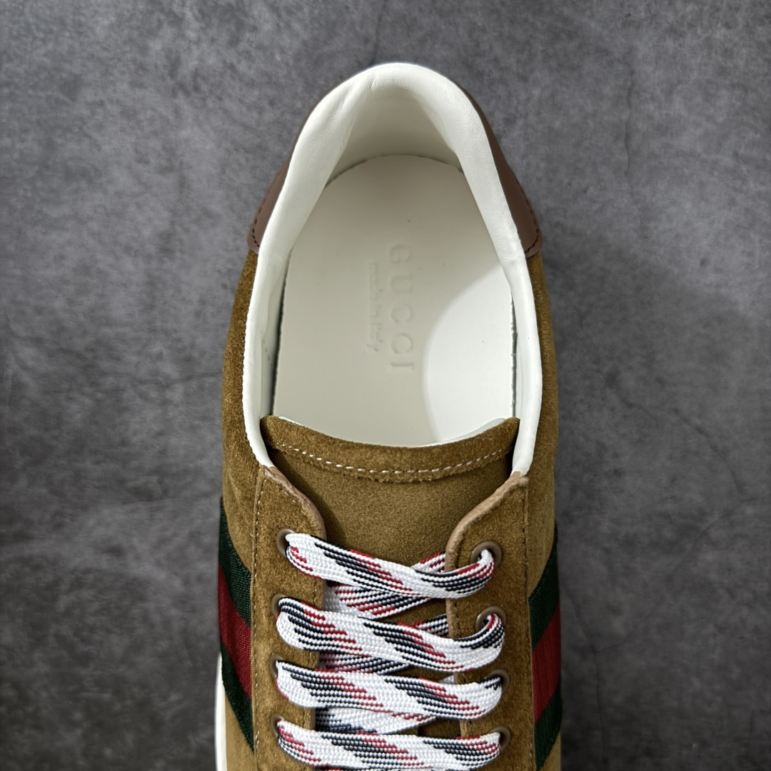 图片[8]-【莞产礼盒版】Gucci ACE Screener 珐琅 复古老爹古驰男士厚底板鞋 实拍如图 所见即所得 谨防混卖 广东最大工厂代工出品 正确固特异无胶走线工艺 进口皮料原版牛皮内里 内里缝合厚实的细纹小羊皮料 4cm左右的厚底采用环保无味的TPU材质 原标原盒 官方全套配件+飞机盒 尺码：39 40 41 42 43 44 45-选品中心