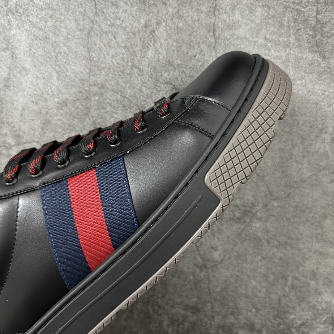 图片[6]-【莞产礼盒版】Gucci ACE Screener 珐琅 复古老爹古驰男士厚底板鞋 实拍如图 所见即所得 谨防混卖 广东最大工厂代工出品 正确固特异无胶走线工艺 进口皮料原版牛皮内里 内里缝合厚实的细纹小羊皮料 4cm左右的厚底采用环保无味的TPU材质 原标原盒 官方全套配件+飞机盒 尺码：39 40 41 42 43 44 45-选品中心