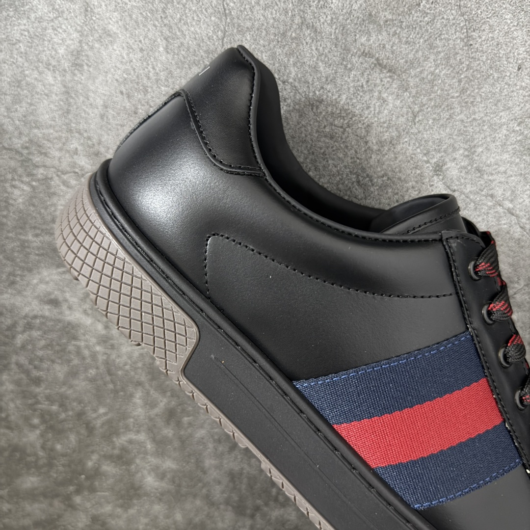 图片[7]-【莞产礼盒版】Gucci ACE Screener 珐琅 复古老爹古驰男士厚底板鞋 实拍如图 所见即所得 谨防混卖 广东最大工厂代工出品 正确固特异无胶走线工艺 进口皮料原版牛皮内里 内里缝合厚实的细纹小羊皮料 4cm左右的厚底采用环保无味的TPU材质 原标原盒 官方全套配件+飞机盒 尺码：39 40 41 42 43 44 45-选品中心