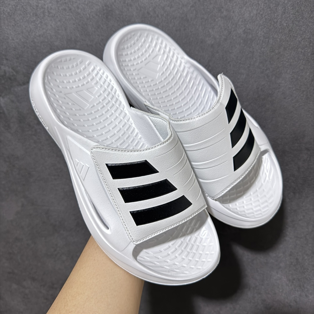 Adidas阿迪达斯男鞋LIGHTBLAZE SLIDESP 运动休闲JS3585摩登舒适拖鞋配有模制鞋