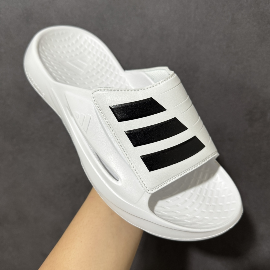 Adidas阿迪达斯男鞋LIGHTBLAZE SLIDESP 运动休闲JS3585摩登舒适拖鞋配有模制鞋