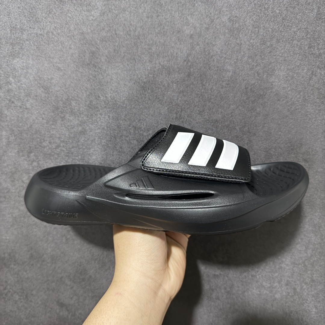 Adidas阿迪达斯男鞋LIGHTBLAZE SLIDESP 运动休闲 摩登舒适拖鞋配有模制鞋床和可调节