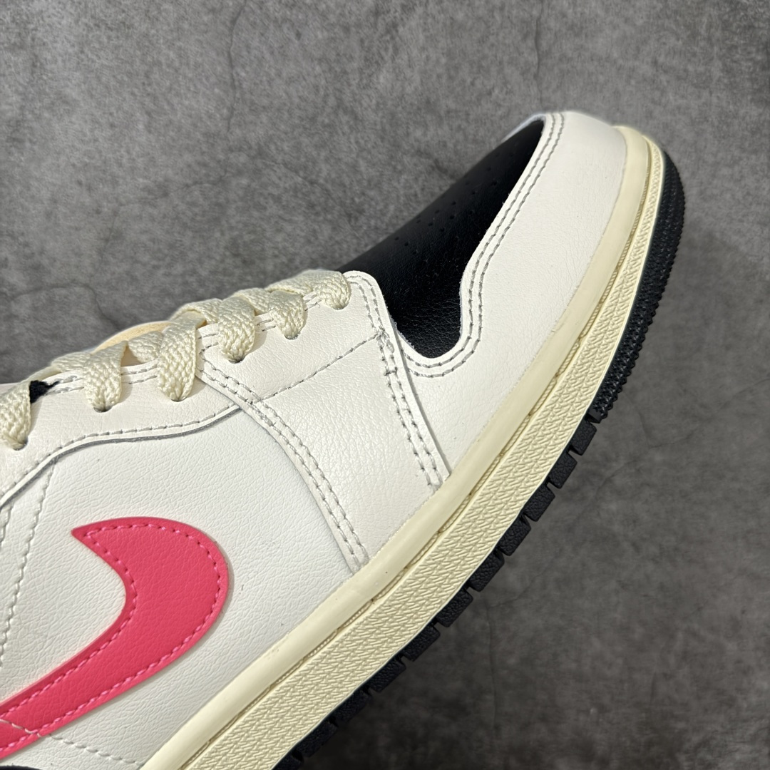 图片[6]-【DT纯原】Air Jordan 1 AJ1 乔一 低帮复古篮球鞋 男女同款 白黑粉 DC0774-107  市面中低帮最具代表性版本没有之一 口碑大厂出品 品控大底版型不断改良更新 全套原纸板楦头开发 确保原汁原味 完美呈现版型 完美零毛边处理 原厂内置全掌气垫 价格定位良心 平台专用代工流水线出品 一眼公司既视感 拿到手的一瞬间就与众不同 碾压市面所有版本 全部原鞋开发 每一个配色都会采购原鞋确认细节 打破市面看图做货无好货之说 尺码：35.5-46-选品中心