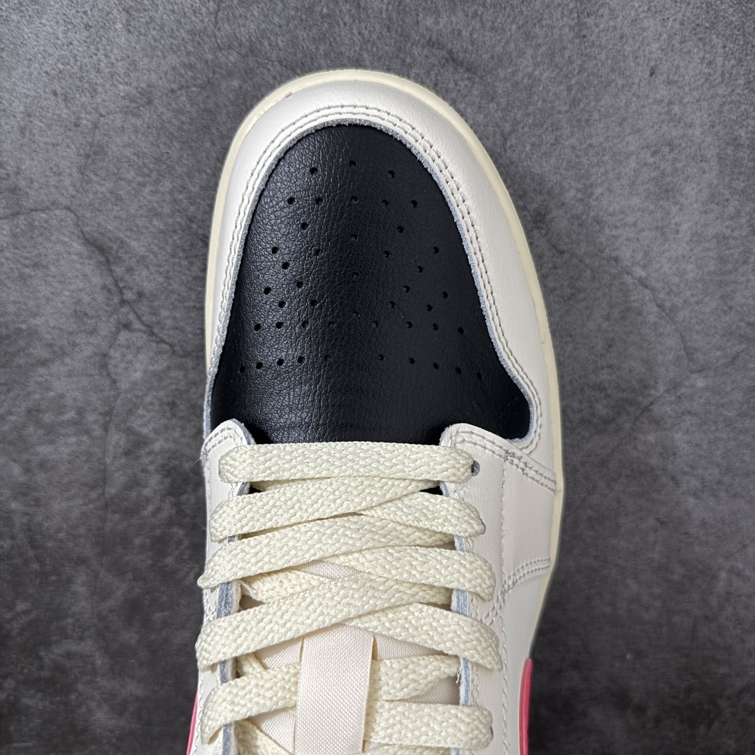 图片[5]-【DT纯原】Air Jordan 1 AJ1 乔一 低帮复古篮球鞋 男女同款 白黑粉 DC0774-107  市面中低帮最具代表性版本没有之一 口碑大厂出品 品控大底版型不断改良更新 全套原纸板楦头开发 确保原汁原味 完美呈现版型 完美零毛边处理 原厂内置全掌气垫 价格定位良心 平台专用代工流水线出品 一眼公司既视感 拿到手的一瞬间就与众不同 碾压市面所有版本 全部原鞋开发 每一个配色都会采购原鞋确认细节 打破市面看图做货无好货之说 尺码：35.5-46-选品中心