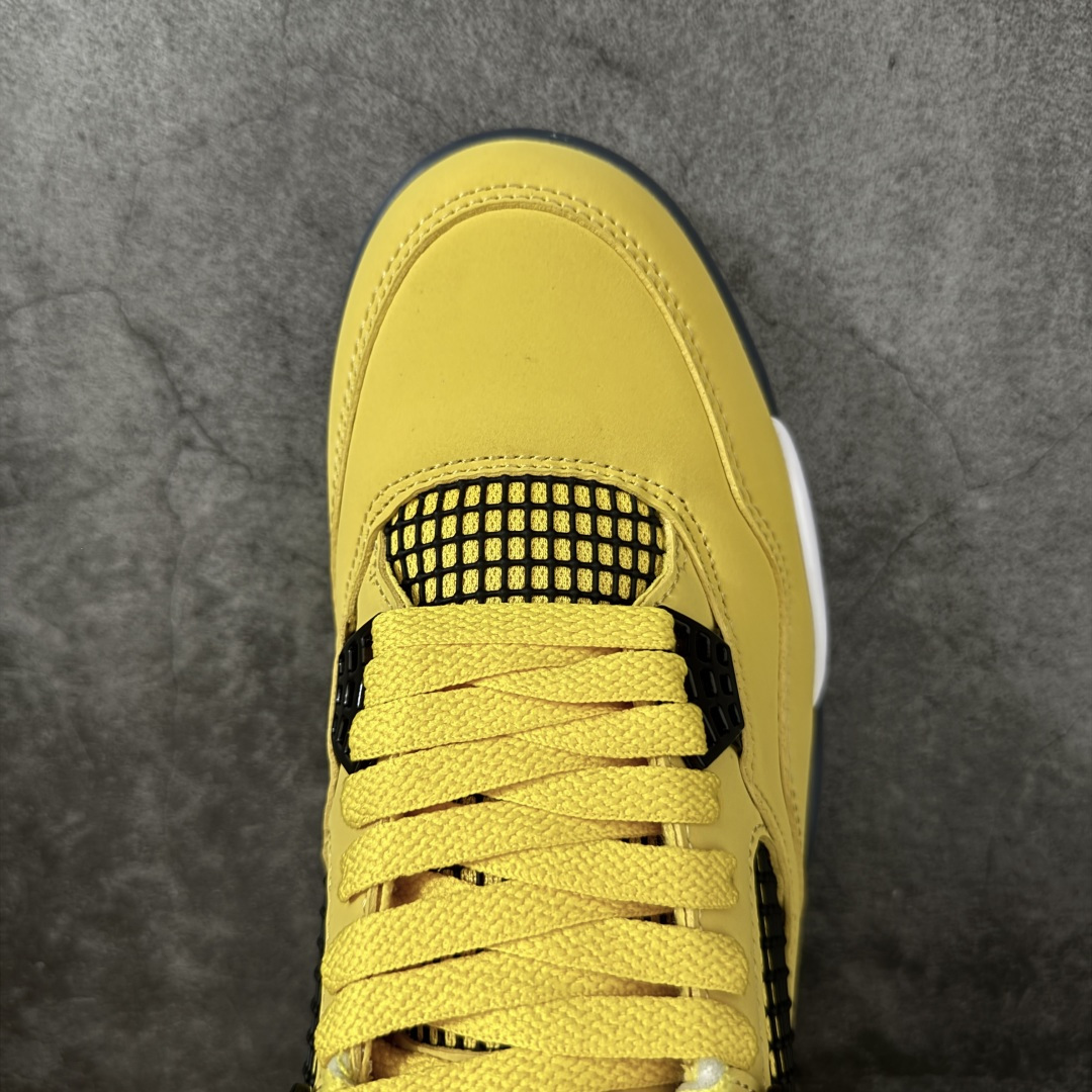 图片[5]-【DT纯原】Nike Air Jordan 4 Retro Retro Tour Yellow AJ4 乔一 舒适贴合 中帮 复古篮球鞋 男女同款 电母 货号：CT8527-700 全套原纸板楦头开发 完美版型 原档数据独家私模大底 原装进口轻量化鞋垫 进口港宝加持 后 跟自然饱满 还原公司包裹性 鞋面采用原装数据贴合技术 尺码：40 40.5 41 42 42.5 43 44 45 46 47.5-选品中心