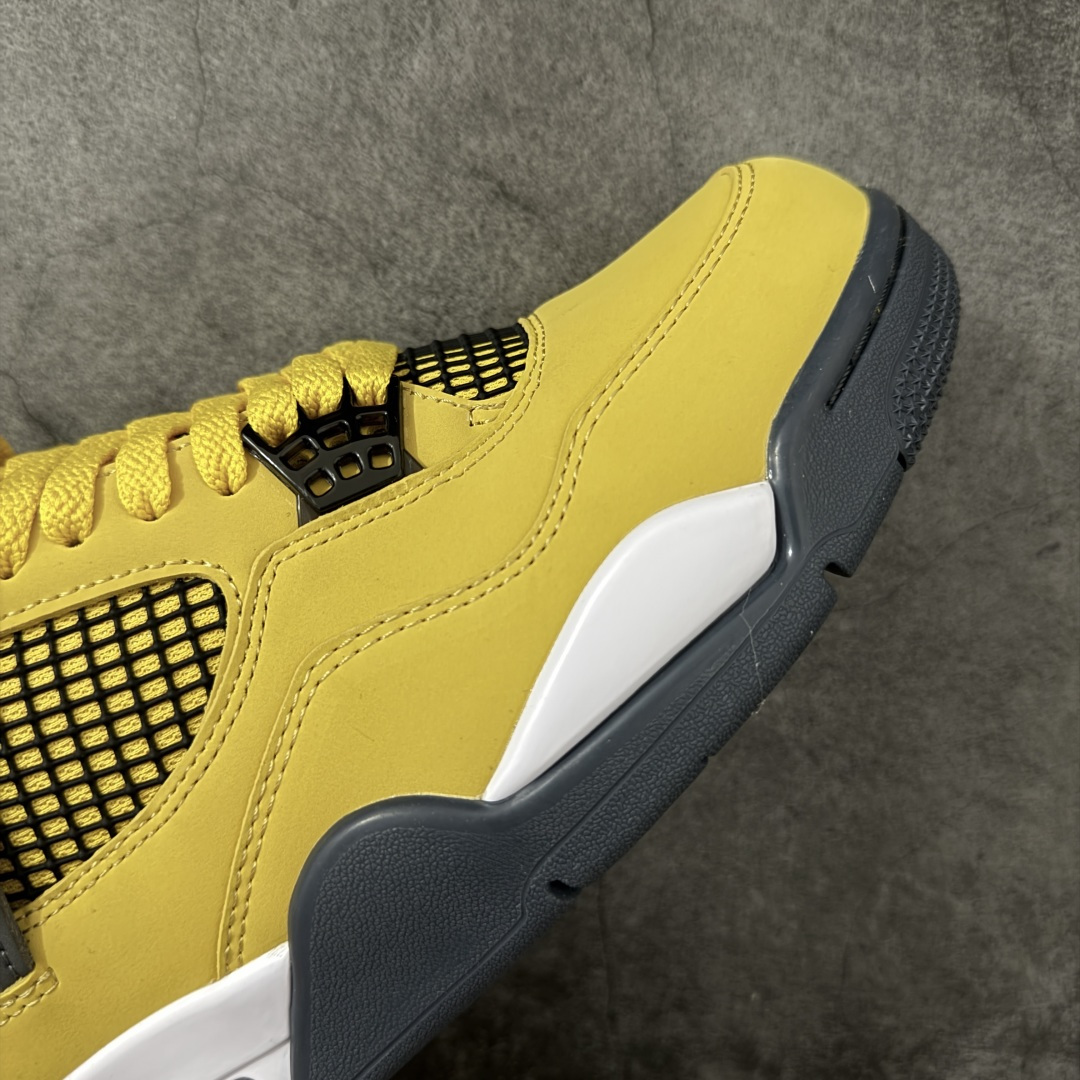 图片[6]-【DT纯原】Nike Air Jordan 4 Retro Retro Tour Yellow AJ4 乔一 舒适贴合 中帮 复古篮球鞋 男女同款 电母 货号：CT8527-700 全套原纸板楦头开发 完美版型 原档数据独家私模大底 原装进口轻量化鞋垫 进口港宝加持 后 跟自然饱满 还原公司包裹性 鞋面采用原装数据贴合技术 尺码：40 40.5 41 42 42.5 43 44 45 46 47.5-选品中心