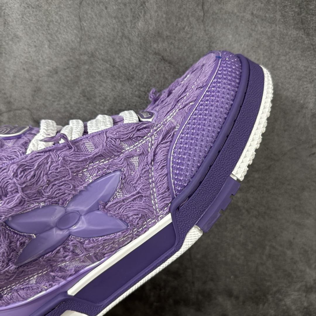 图片[6]-【YS纯原】广奢高端货 Louis Vuitton Trainer Skate 圆头系带低帮板鞋 男女同款 ✦ 荔枝纹头层皮+粒面头层皮拼接鞋面， 质感在线 ✦ 嵌入超软EVA物料鞋垫，脚感舒适 ✦ 后跟耐弯折滴塑支撑片，外置TPR光泽组合隔色鞋底 ✦ 草写风格Louis Vuitton标志，细节丰富 ✦ Virgil Abloh设计，灵感源自复古篮球鞋 ✦ 升级厚实抽屉礼品鞋盒+包装说明书+防尘布袋 ✦ 附送官方快递加固彩色涂鸦包装大礼盒 ✦ 零瑕疵工艺，无线头溢胶 尺码：39 40 41 42 43 44 45-选品中心