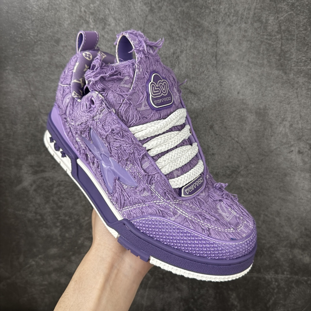 图片[3]-【YS纯原】广奢高端货 Louis Vuitton Trainer Skate 圆头系带低帮板鞋 男女同款 ✦ 荔枝纹头层皮+粒面头层皮拼接鞋面， 质感在线 ✦ 嵌入超软EVA物料鞋垫，脚感舒适 ✦ 后跟耐弯折滴塑支撑片，外置TPR光泽组合隔色鞋底 ✦ 草写风格Louis Vuitton标志，细节丰富 ✦ Virgil Abloh设计，灵感源自复古篮球鞋 ✦ 升级厚实抽屉礼品鞋盒+包装说明书+防尘布袋 ✦ 附送官方快递加固彩色涂鸦包装大礼盒 ✦ 零瑕疵工艺，无线头溢胶 尺码：39 40 41 42 43 44 45-选品中心