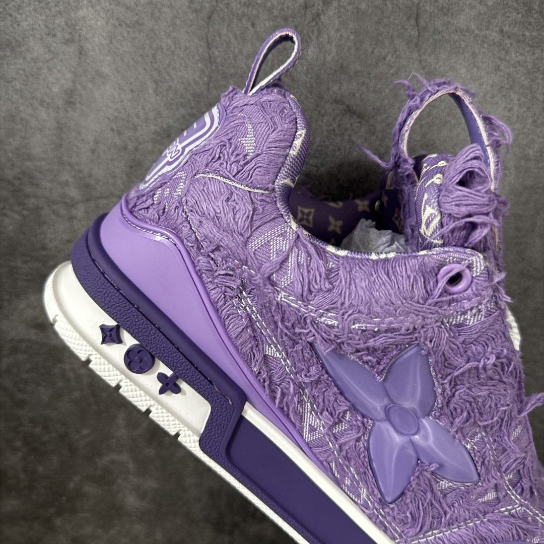 图片[7]-【YS纯原】广奢高端货 Louis Vuitton Trainer Skate 圆头系带低帮板鞋 男女同款 ✦ 荔枝纹头层皮+粒面头层皮拼接鞋面， 质感在线 ✦ 嵌入超软EVA物料鞋垫，脚感舒适 ✦ 后跟耐弯折滴塑支撑片，外置TPR光泽组合隔色鞋底 ✦ 草写风格Louis Vuitton标志，细节丰富 ✦ Virgil Abloh设计，灵感源自复古篮球鞋 ✦ 升级厚实抽屉礼品鞋盒+包装说明书+防尘布袋 ✦ 附送官方快递加固彩色涂鸦包装大礼盒 ✦ 零瑕疵工艺，无线头溢胶 尺码：39 40 41 42 43 44 45-选品中心