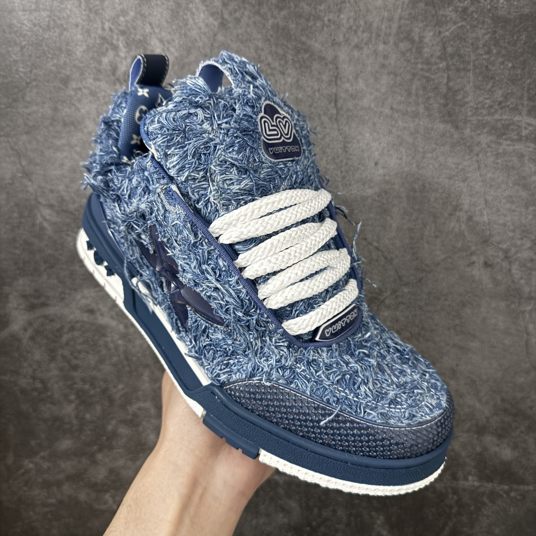 图片[3]-【YS纯原】广奢高端货 Louis Vuitton Trainer Skate 圆头系带低帮板鞋 男女同款 ✦ 荔枝纹头层皮+粒面头层皮拼接鞋面， 质感在线 ✦ 嵌入超软EVA物料鞋垫，脚感舒适 ✦ 后跟耐弯折滴塑支撑片，外置TPR光泽组合隔色鞋底 ✦ 草写风格Louis Vuitton标志，细节丰富 ✦ Virgil Abloh设计，灵感源自复古篮球鞋 ✦ 升级厚实抽屉礼品鞋盒+包装说明书+防尘布袋 ✦ 附送官方快递加固彩色涂鸦包装大礼盒 ✦ 零瑕疵工艺，无线头溢胶 尺码：39 40 41 42 43 44 45-选品中心