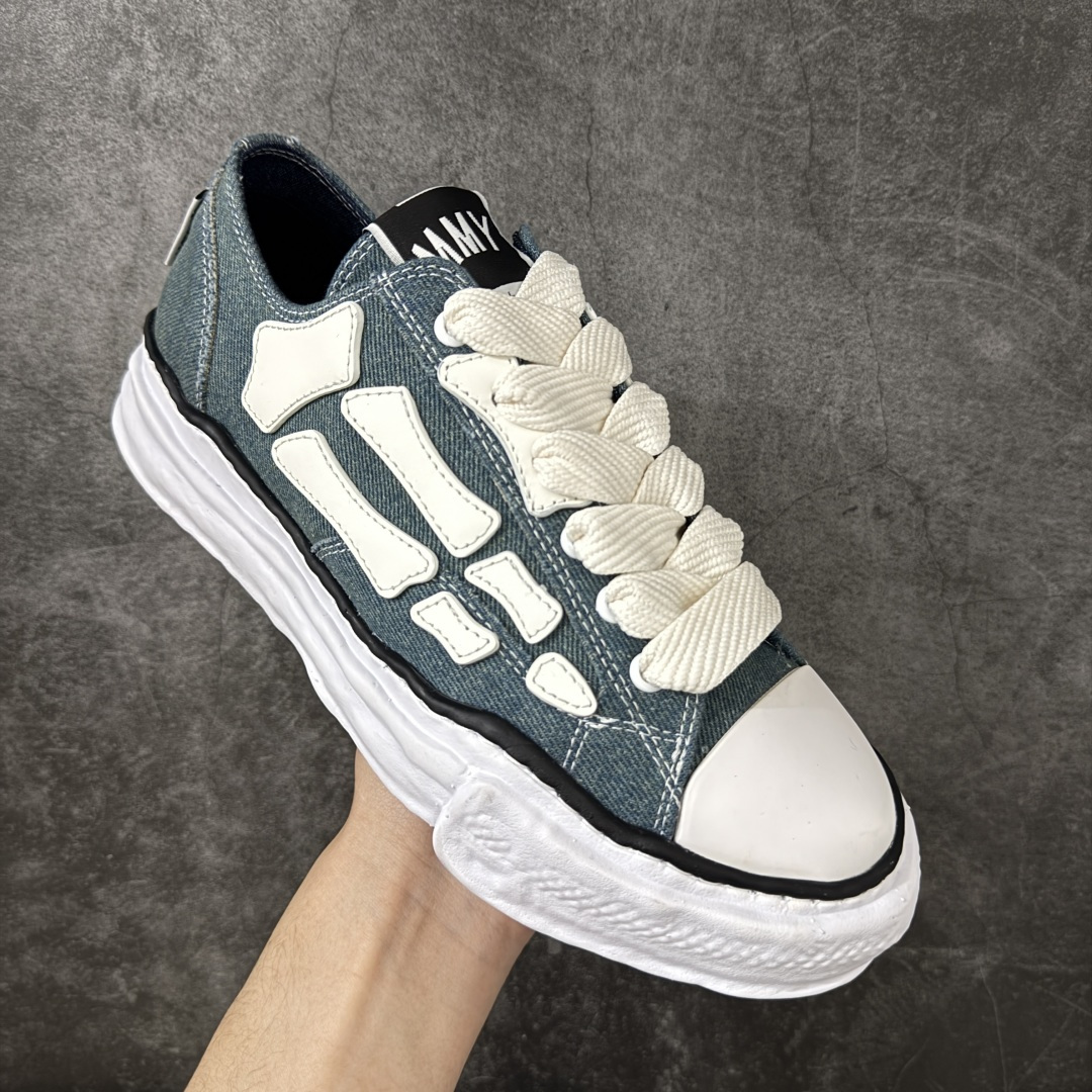 图片[3]-【YS纯原】广奢高端货 Maison Mihara Yasuhiro x AMIRI Skel-Top Low 圆头系带低帮帆布鞋 张艺兴/王一博/王嘉尔同款 ✦ 原版开发，细节同步 ✦ 舒适鞋面，延展性佳 ✦ 后跟柔软材质贴合脚踝，穿着轻松 ✦ 四季百搭款，随意搭配都好看 ✦ 明星同款，潮流必备 ✦ 零瑕疵工艺，无线头溢胶 尺码：35 36 37 38 39 40 41 42 43 44 45-选品中心