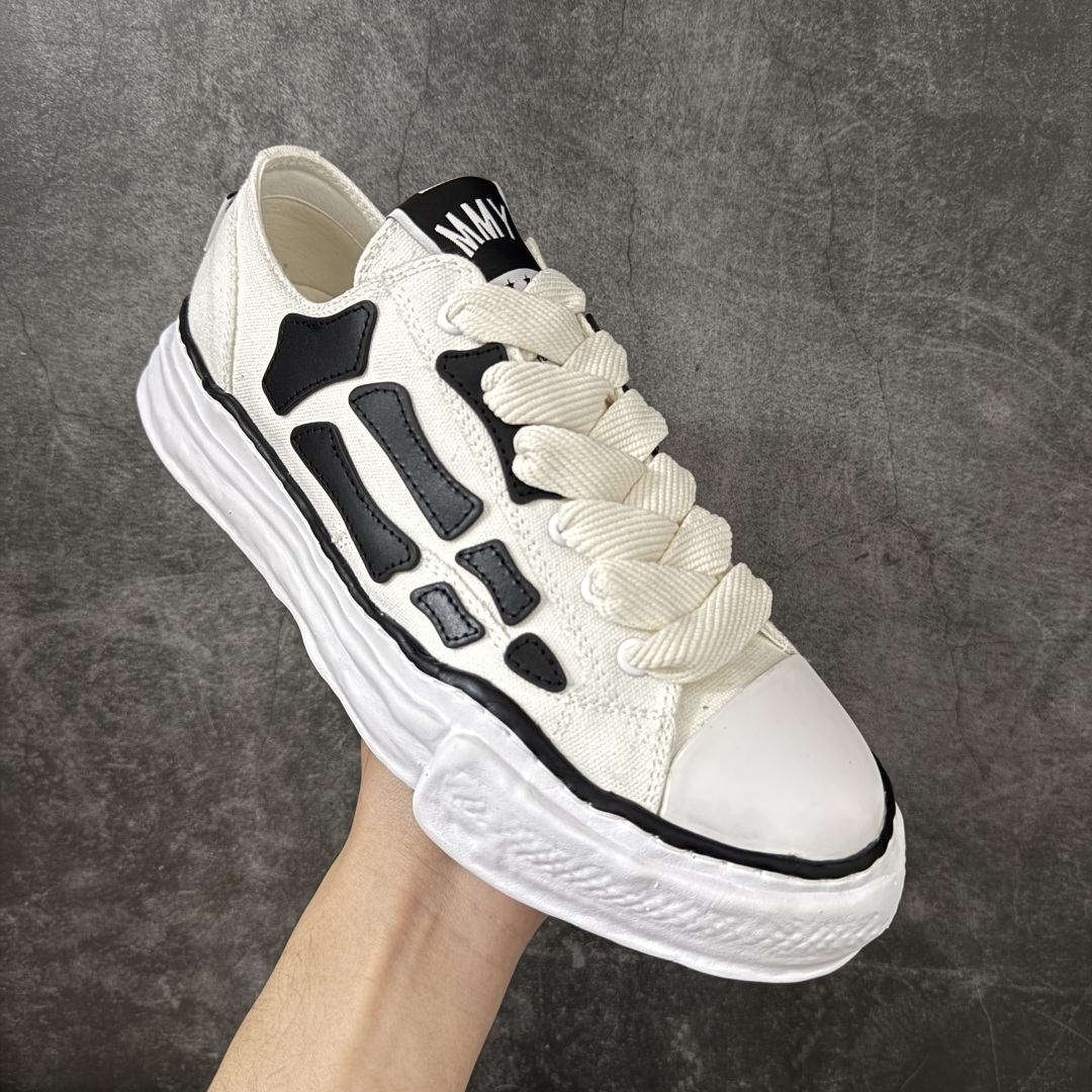 图片[3]-【YS纯原】广奢高端货 Maison Mihara Yasuhiro x AMIRI Skel-Top Low 圆头系带低帮帆布鞋 张艺兴/王一博/王嘉尔同款 ✦ 原版开发，细节同步 ✦ 舒适鞋面，延展性佳 ✦ 后跟柔软材质贴合脚踝，穿着轻松 ✦ 四季百搭款，随意搭配都好看 ✦ 明星同款，潮流必备 ✦ 零瑕疵工艺，无线头溢胶 尺码：35 36 37 38 39 40 41 42 43 44 45-选品中心