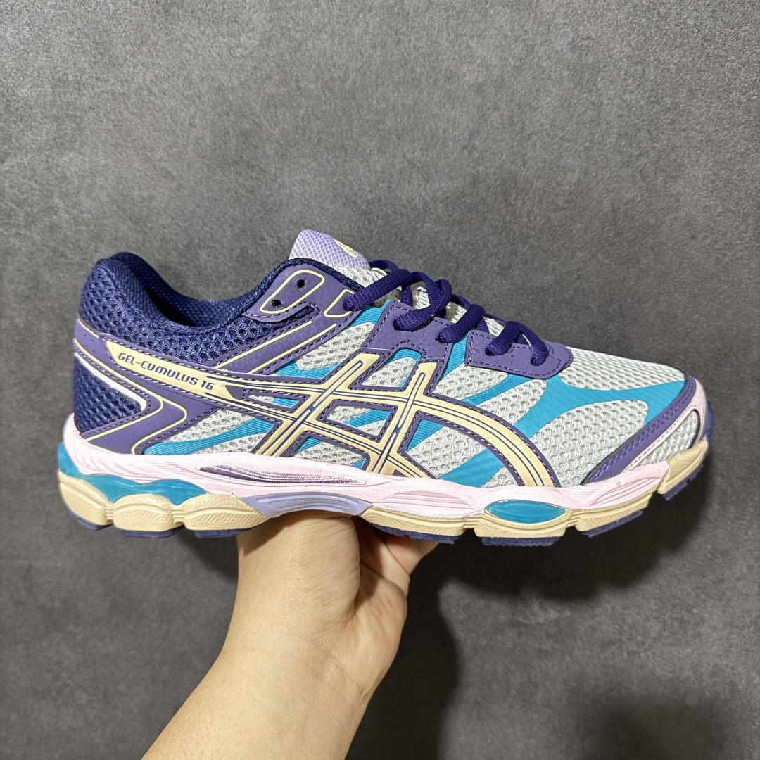 【公司级】Asics Gel-Cumulus 16 亚瑟士复古透气休闲缓震耐磨跑步鞋 #鞋面采用无缝线鞋面，贴合脚型，穿着舒适；中底360°环绕式GL，提供良好的缓冲性能； 货号：1203A763-020 尺码：36 37 37.5 38 39 39.5 40 40.5 41.5 42 42.5 43.5 44 45-选品中心