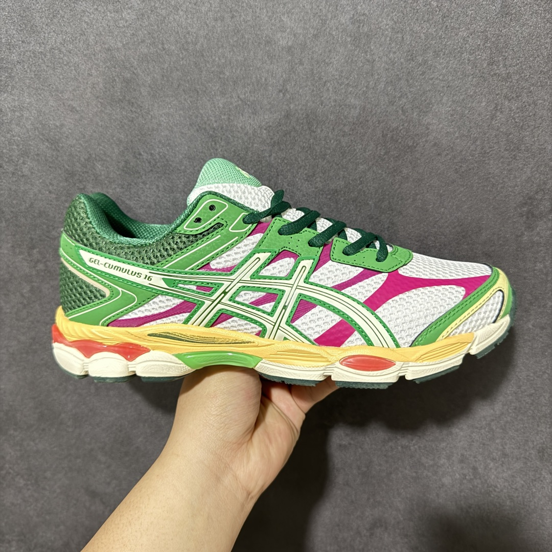 【公司级】Asics Gel-Cumulus 16 亚瑟士复古透气休闲缓震耐磨跑步鞋 #鞋面采用无缝线鞋面，贴合脚型，穿着舒适；中底360°环绕式GL，提供良好的缓冲性能； 货号： 尺码：36 37 37.5 38 39 39.5 40 40.5 41.5 42 42.5 43.5 44 45-选品中心