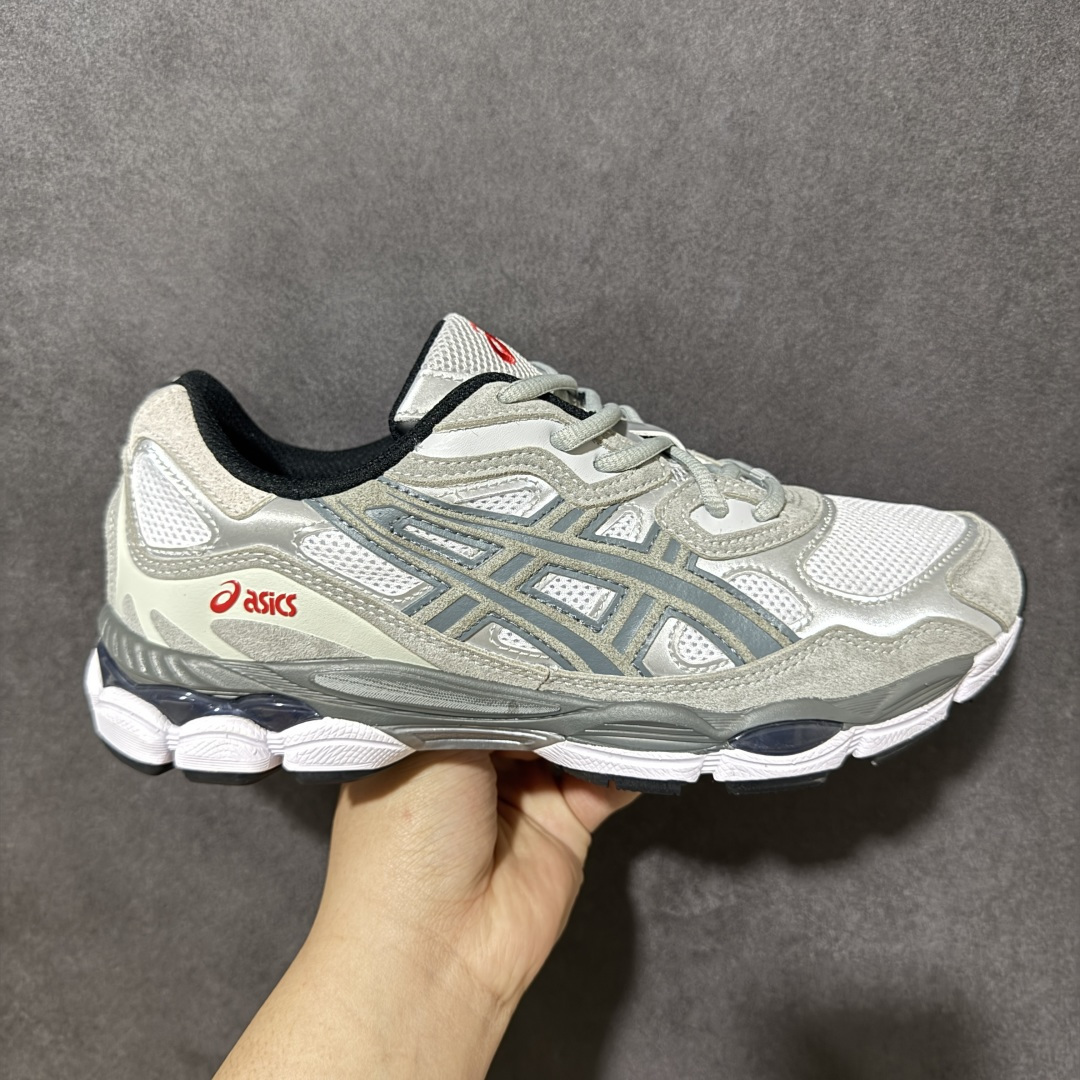 【公司级】Asics Gel-NYC G亚瑟士运动休闲透气专业跑鞋  #鞋面采用反绒皮与网布拼接 透气舒适兼具休闲时尚 结合简明的配色 展现品牌的传承及引领复古流行的主题 虎爪造型的LOGO  #鞋身稳定包裹系统 支撑鞋身 经典宽大鞋型配备防偏移设计提升包裹性 穿着舒适鞋面透气孔设计 提供透气性 型号 1201A789-102  尺码：36 37 37.5 38 39 39.5 40 40.5 41.5 42 42.5 43.5 44 45 46-选品中心