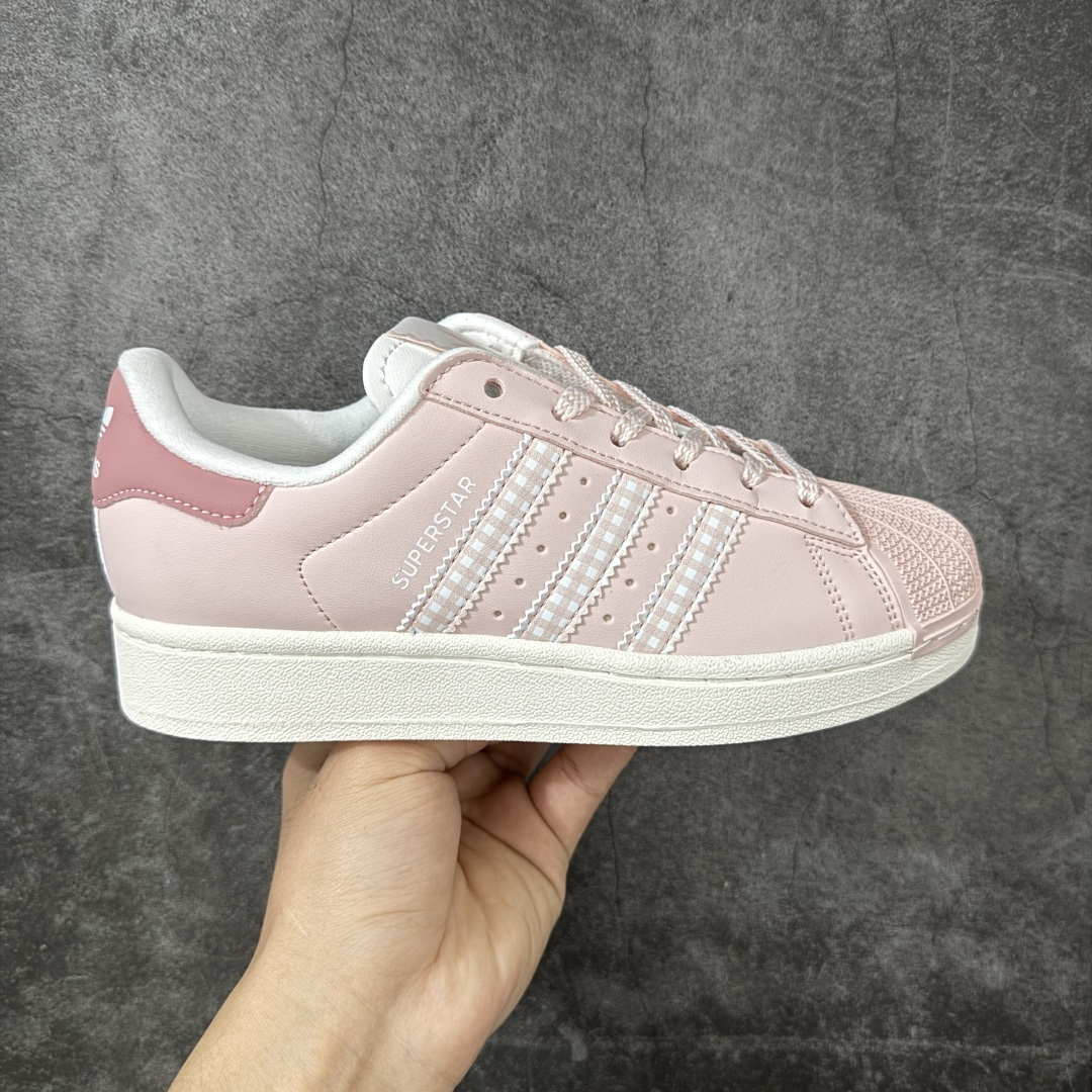 【纯原版】Adidas originals Superstar 2 粉色 贝壳头系列三叶草低帮经典百搭休闲运动板鞋 货号：KJ3968 尺码：35.5-40含半码-选品中心