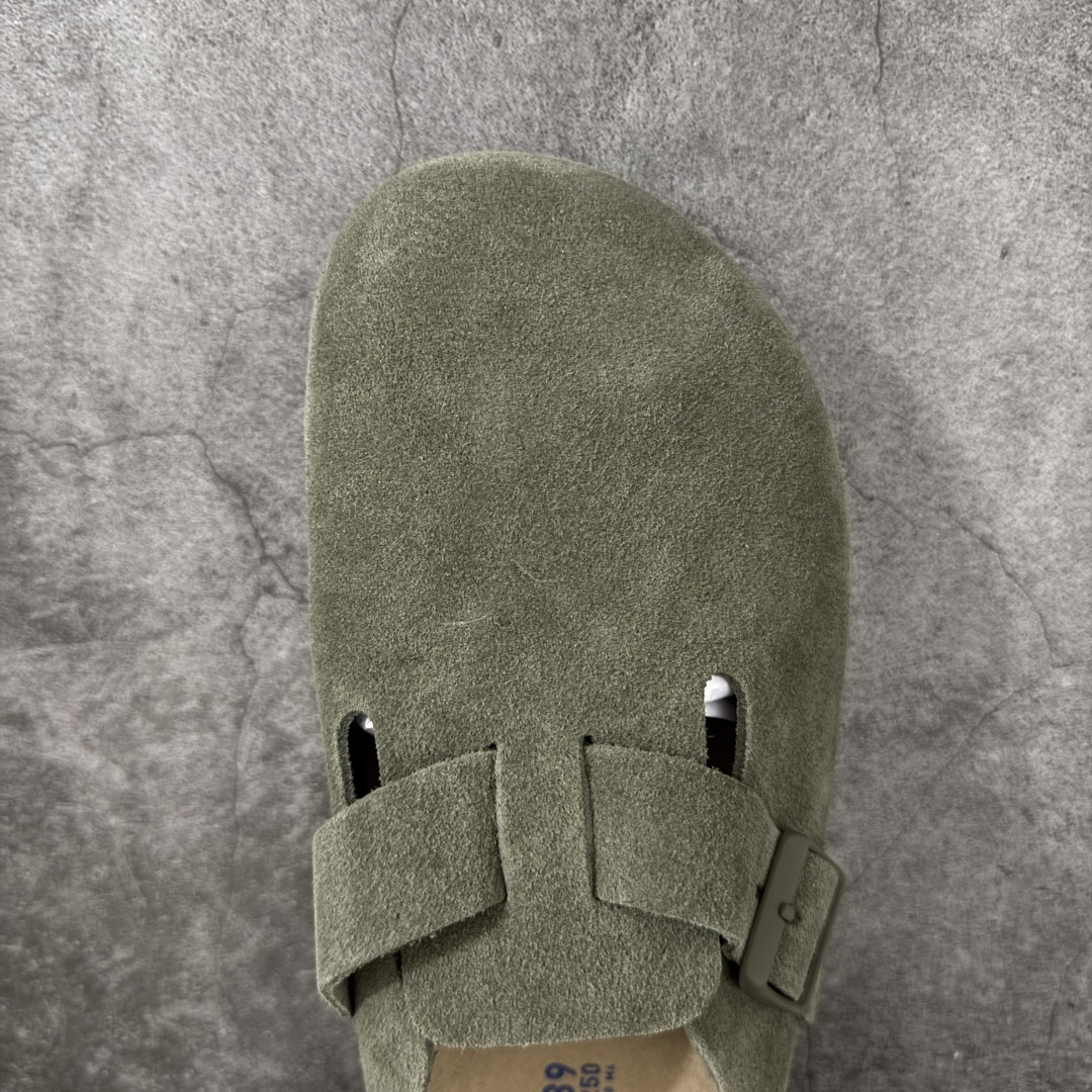 图片[5]-【H版纯原】 Birkenstock Boston 博肯/勃肯 系列上架 牛皮绒面革平底复古软木休闲鞋 配色：橄榄绿 1009543 真正软木塞大底 品质细节领先市场版本 原产品质 采用质地柔软进口牛皮绒面革 无刺鼻异味 中底搭载缓震软木橡胶 进口头层牛皮 原版开模/版型/材质/细节遵循ZP工艺！ 市售顶级不吹文案 尺码：35-45-选品中心
