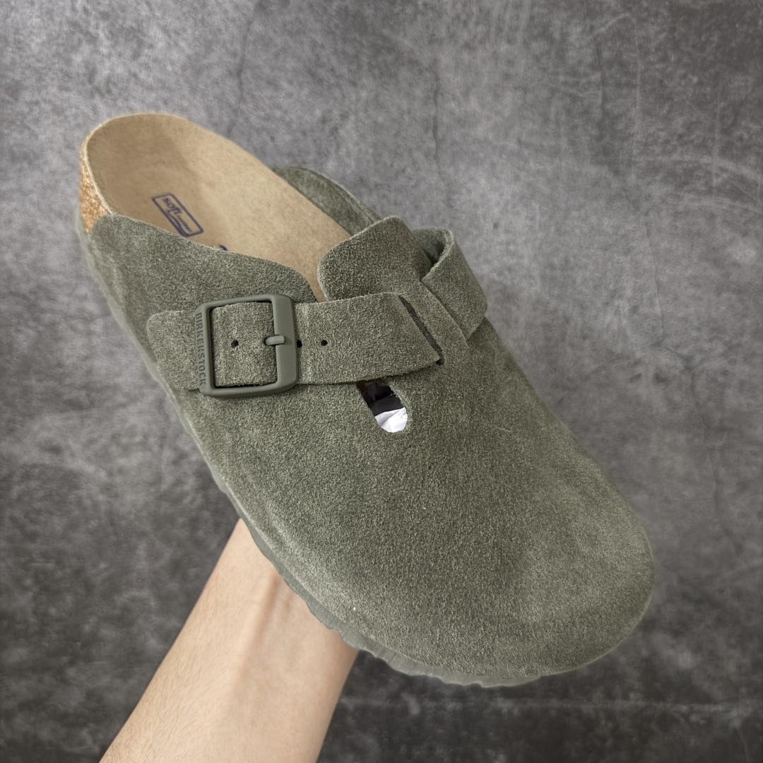 图片[3]-【H版纯原】 Birkenstock Boston 博肯/勃肯 系列上架 牛皮绒面革平底复古软木休闲鞋 配色：橄榄绿 1009543 真正软木塞大底 品质细节领先市场版本 原产品质 采用质地柔软进口牛皮绒面革 无刺鼻异味 中底搭载缓震软木橡胶 进口头层牛皮 原版开模/版型/材质/细节遵循ZP工艺！ 市售顶级不吹文案 尺码：35-45-选品中心