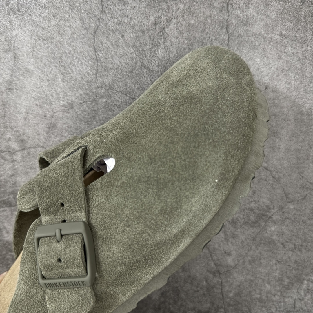 图片[6]-【H版纯原】 Birkenstock Boston 博肯/勃肯 系列上架 牛皮绒面革平底复古软木休闲鞋 配色：橄榄绿 1009543 真正软木塞大底 品质细节领先市场版本 原产品质 采用质地柔软进口牛皮绒面革 无刺鼻异味 中底搭载缓震软木橡胶 进口头层牛皮 原版开模/版型/材质/细节遵循ZP工艺！ 市售顶级不吹文案 尺码：35-45-选品中心