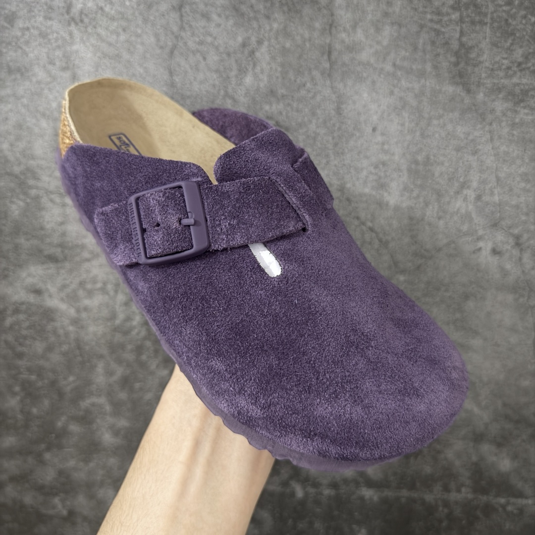 图片[3]-【H版纯原】 Birkenstock Boston 博肯/勃肯 系列上架 牛皮绒面革平底复古软木休闲鞋 配色：葡萄紫 1009543 真正软木塞大底 品质细节领先市场版本 原产品质 采用质地柔软进口牛皮绒面革 无刺鼻异味 中底搭载缓震软木橡胶 进口头层牛皮 原版开模/版型/材质/细节遵循ZP工艺！ 市售顶级不吹文案 尺码：35-45-选品中心