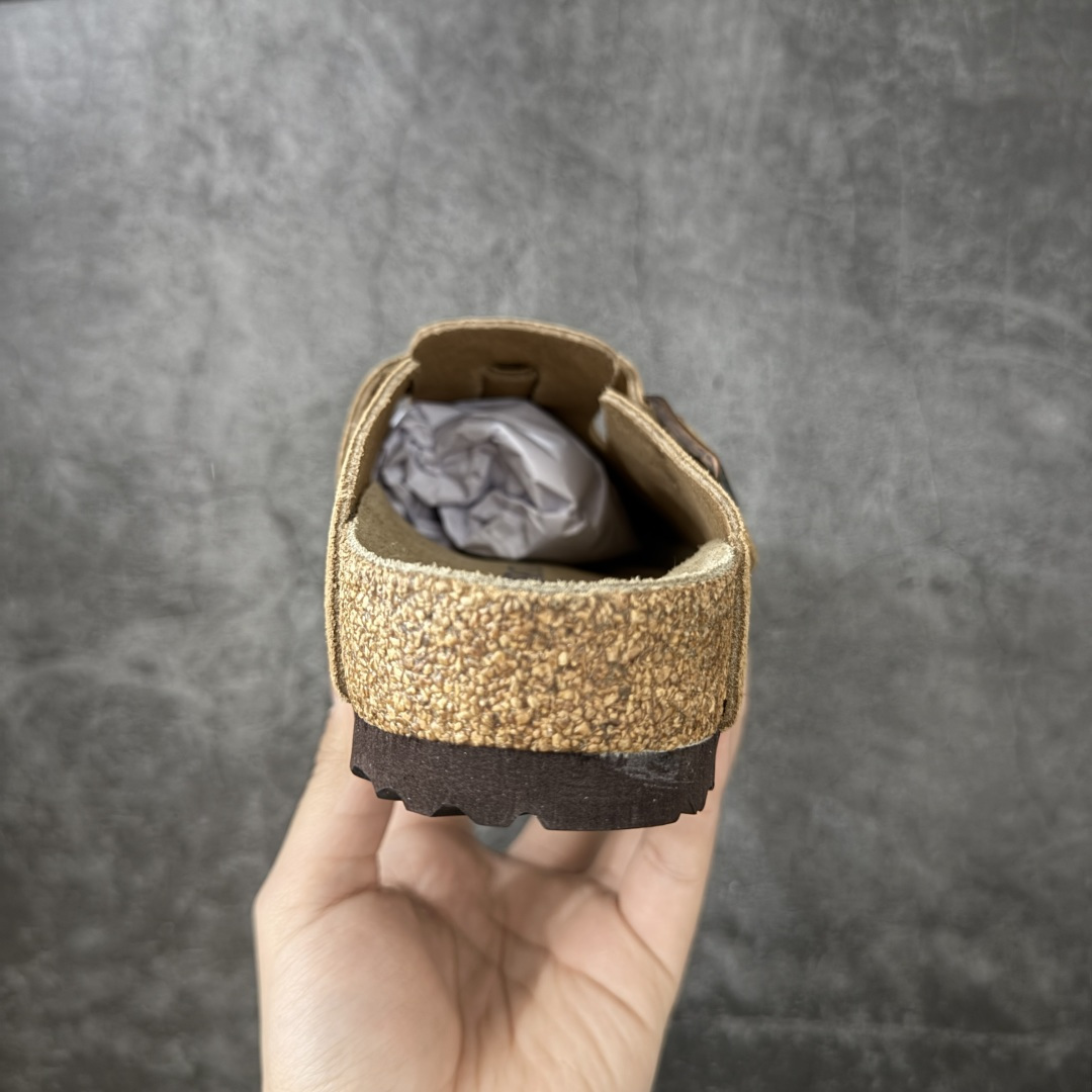 图片[4]-【H版纯原】 Birkenstock Boston 博肯/勃肯 系列上架 牛皮绒面革平底复古软木休闲鞋 配色：栗色 1009543 真正软木塞大底 品质细节领先市场版本 原产品质 采用质地柔软进口牛皮绒面革 无刺鼻异味 中底搭载缓震软木橡胶 进口头层牛皮 原版开模/版型/材质/细节遵循ZP工艺！ 市售顶级不吹文案 尺码：35-45-选品中心