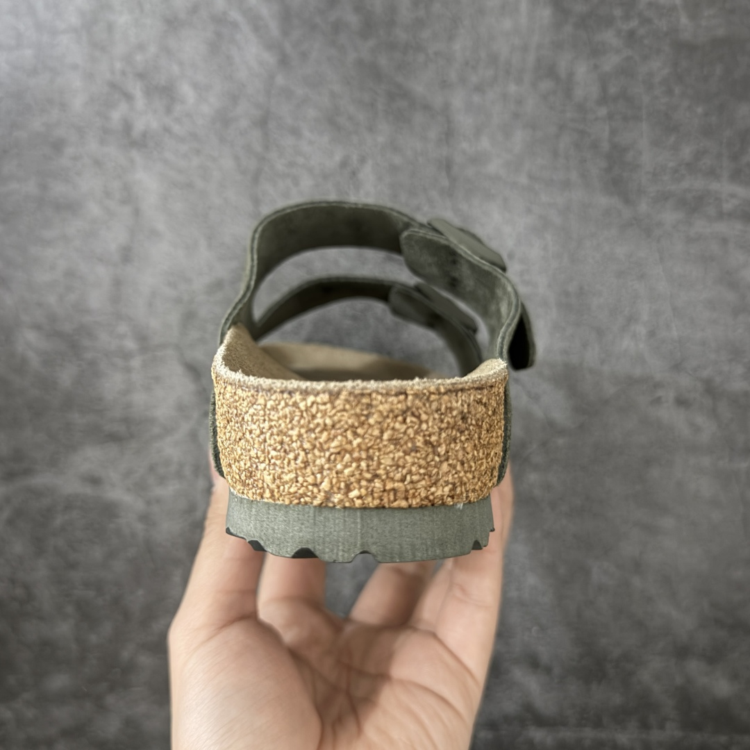 图片[4]-【H版纯原】 Birkenstock Boston 博肯/勃肯 系列上架 牛皮绒面革平底复古软木休闲鞋 二字拖鞋 配色：橄榄绿 1029790 真正软木塞大底 品质细节领先市场版本 原产品质 采用质地柔软进口牛皮绒面革 无刺鼻异味 中底搭载缓震软木橡胶 进口头层牛皮 原版开模/版型/材质/细节遵循ZP工艺！ 市售顶级不吹文案 尺码：35-45-选品中心