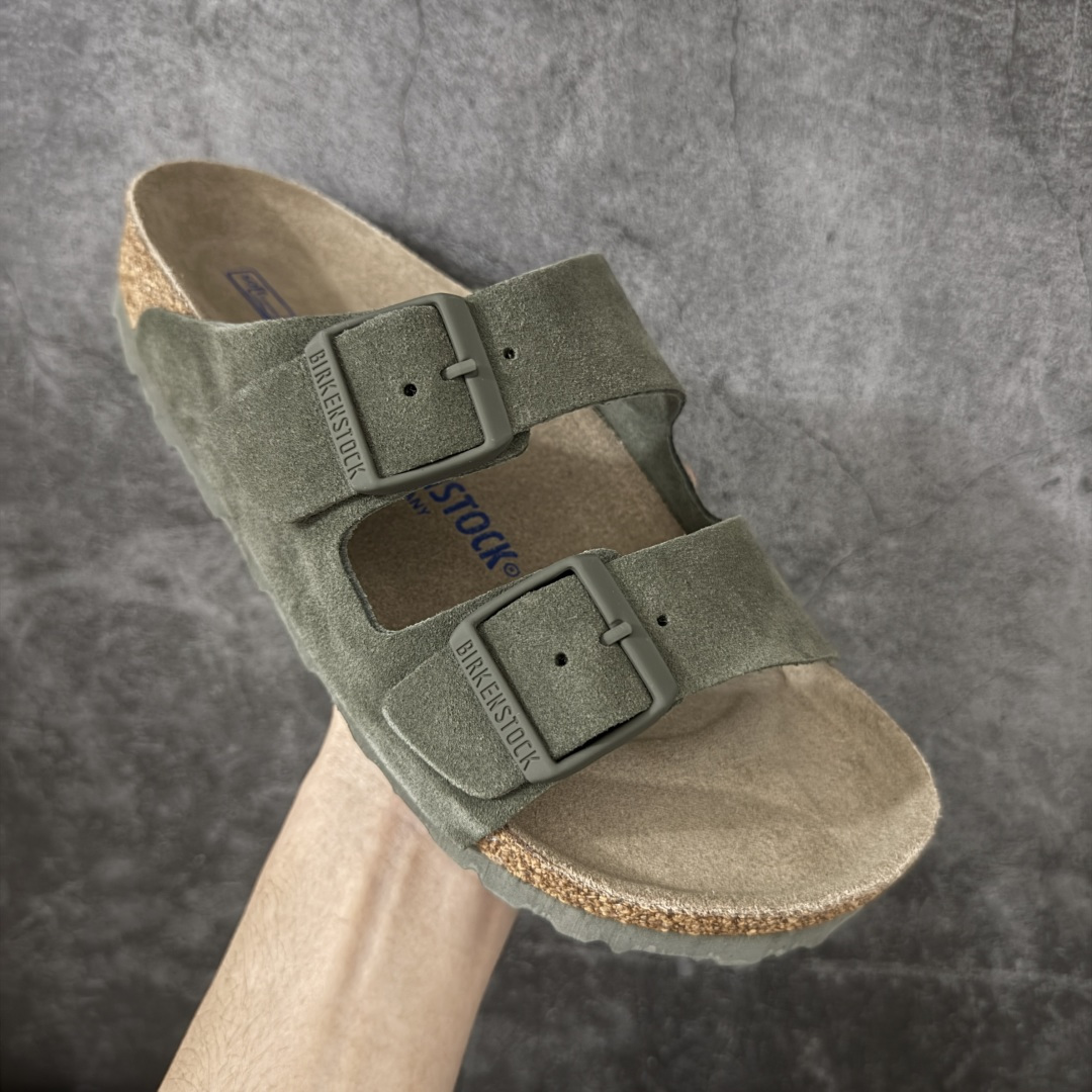 图片[3]-【H版纯原】 Birkenstock Boston 博肯/勃肯 系列上架 牛皮绒面革平底复古软木休闲鞋 二字拖鞋 配色：橄榄绿 1029790 真正软木塞大底 品质细节领先市场版本 原产品质 采用质地柔软进口牛皮绒面革 无刺鼻异味 中底搭载缓震软木橡胶 进口头层牛皮 原版开模/版型/材质/细节遵循ZP工艺！ 市售顶级不吹文案 尺码：35-45-选品中心