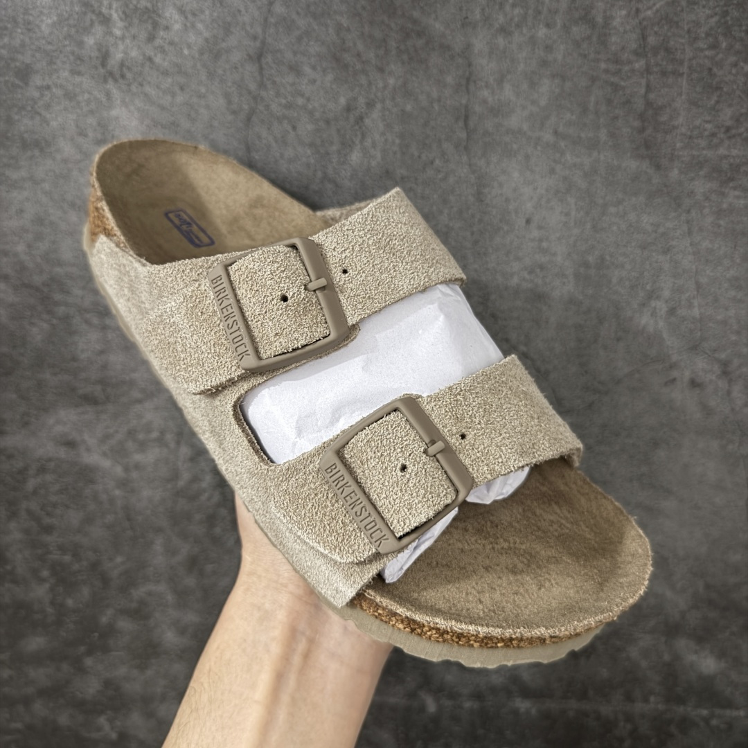 图片[3]-【H版纯原】 Birkenstock Boston 博肯/勃肯 系列上架 牛皮绒面革平底复古软木休闲鞋 二字拖鞋 配色：新沙色 1029790 真正软木塞大底 品质细节领先市场版本 原产品质 采用质地柔软进口牛皮绒面革 无刺鼻异味 中底搭载缓震软木橡胶 进口头层牛皮 原版开模/版型/材质/细节遵循ZP工艺！ 市售顶级不吹文案 尺码：35-45-选品中心